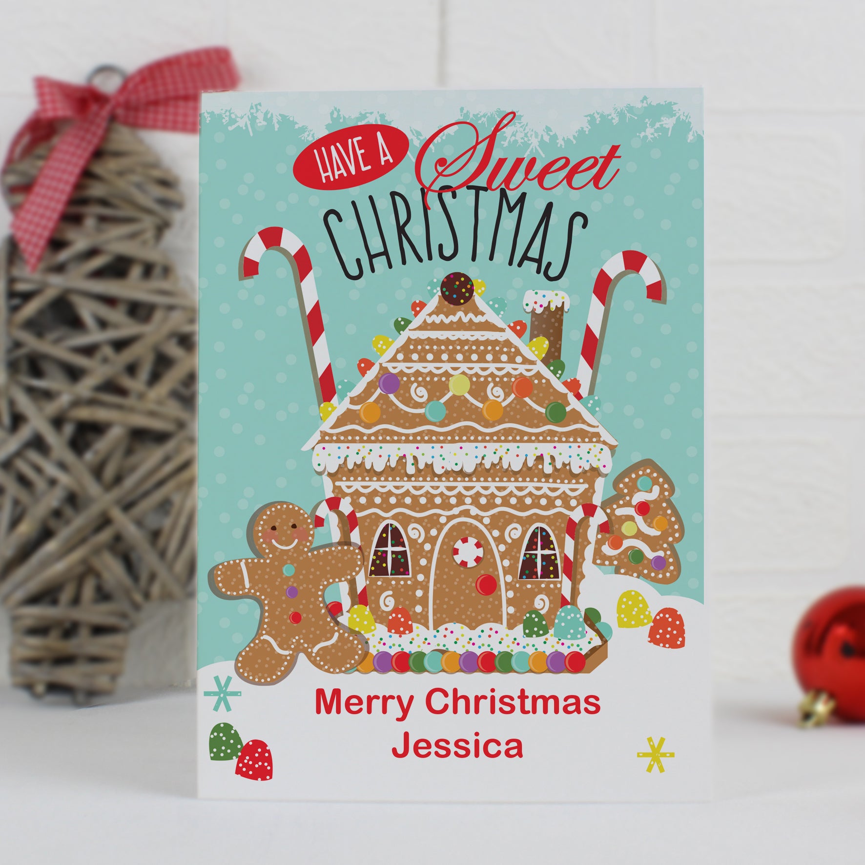 Personalised Gingerbread House Card