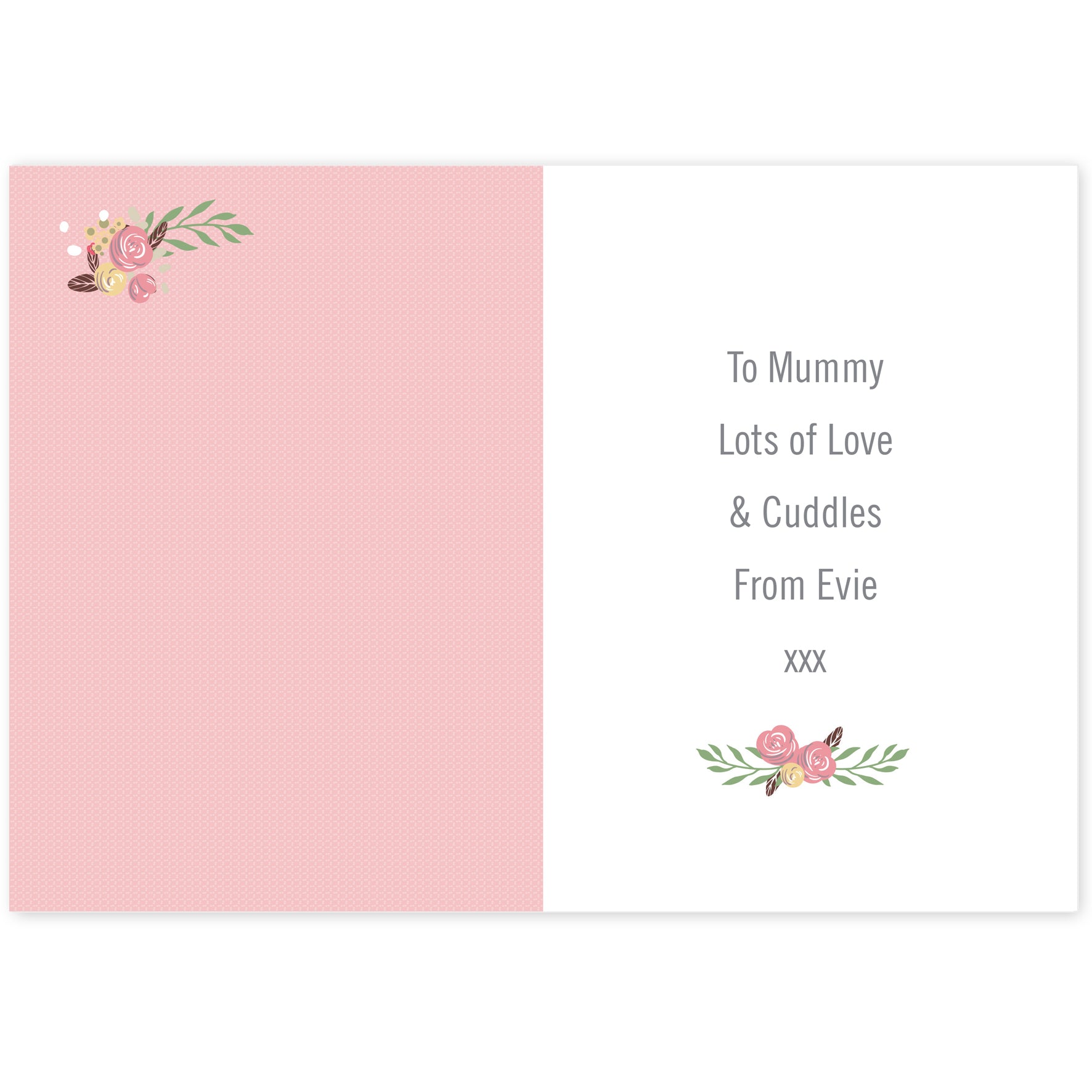 Personalised Floral Bouquet Mother's Day Card