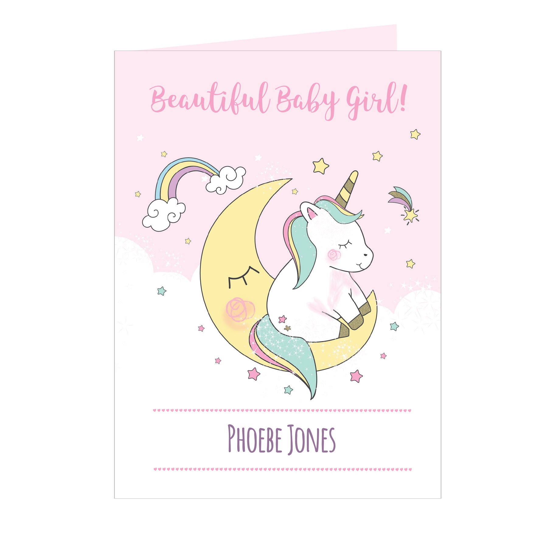 Personalised Baby Unicorn Card