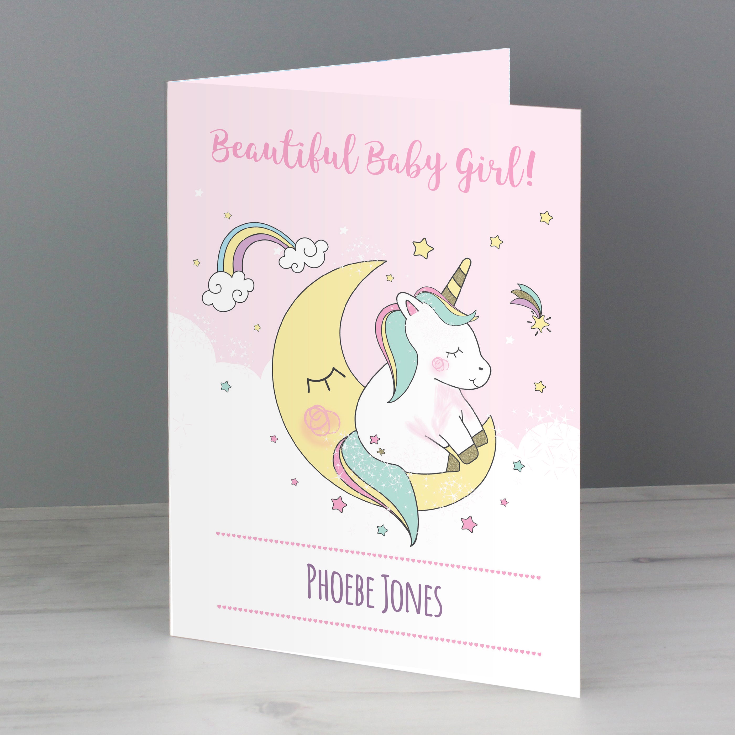 Personalised Baby Unicorn Card