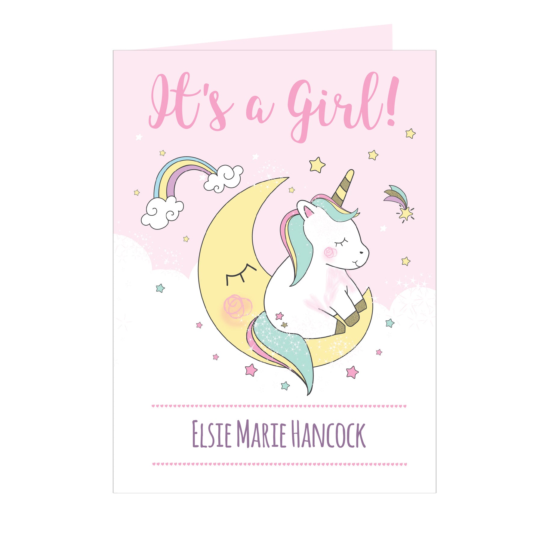 Personalised Baby Unicorn Card