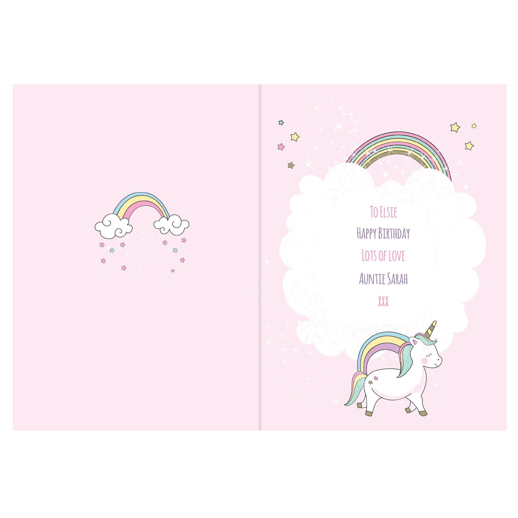 Personalised Baby Unicorn Card