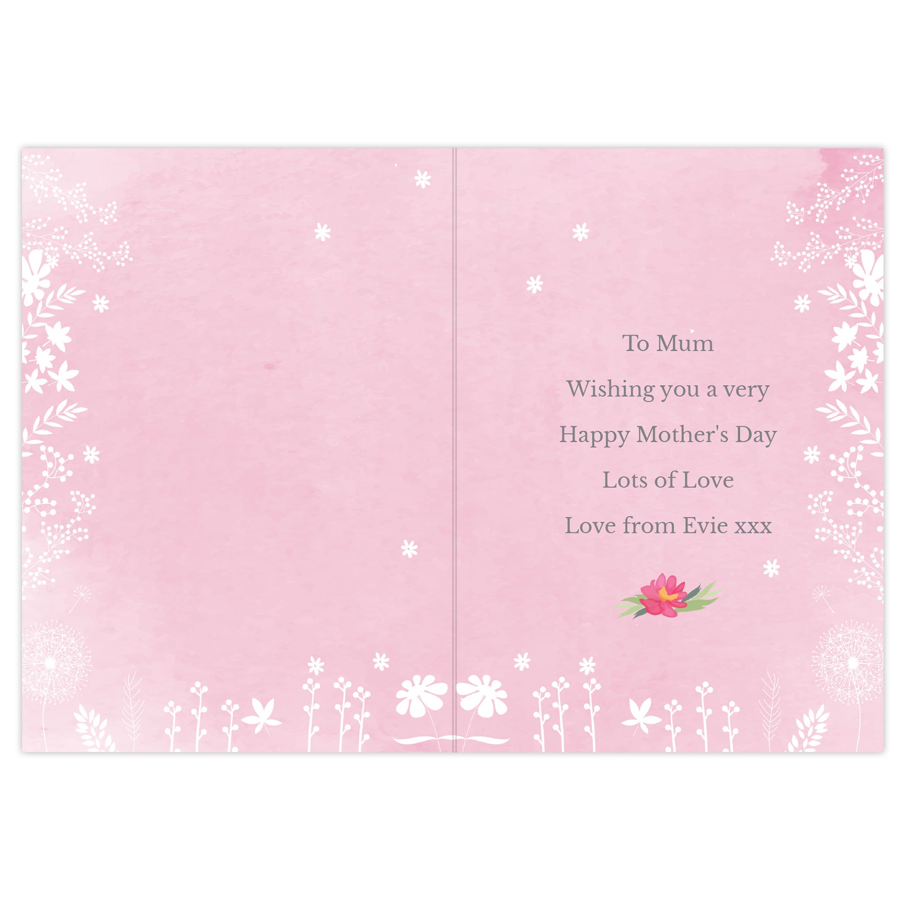 Personalised Floral Watercolour Card