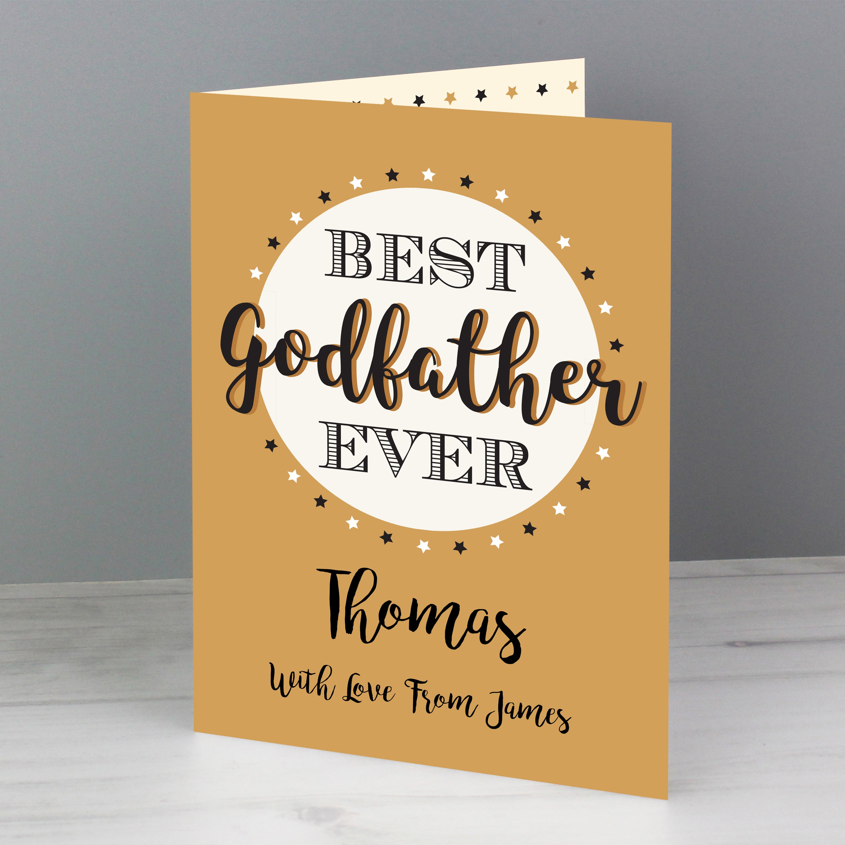 Personalised Best Godfather Card