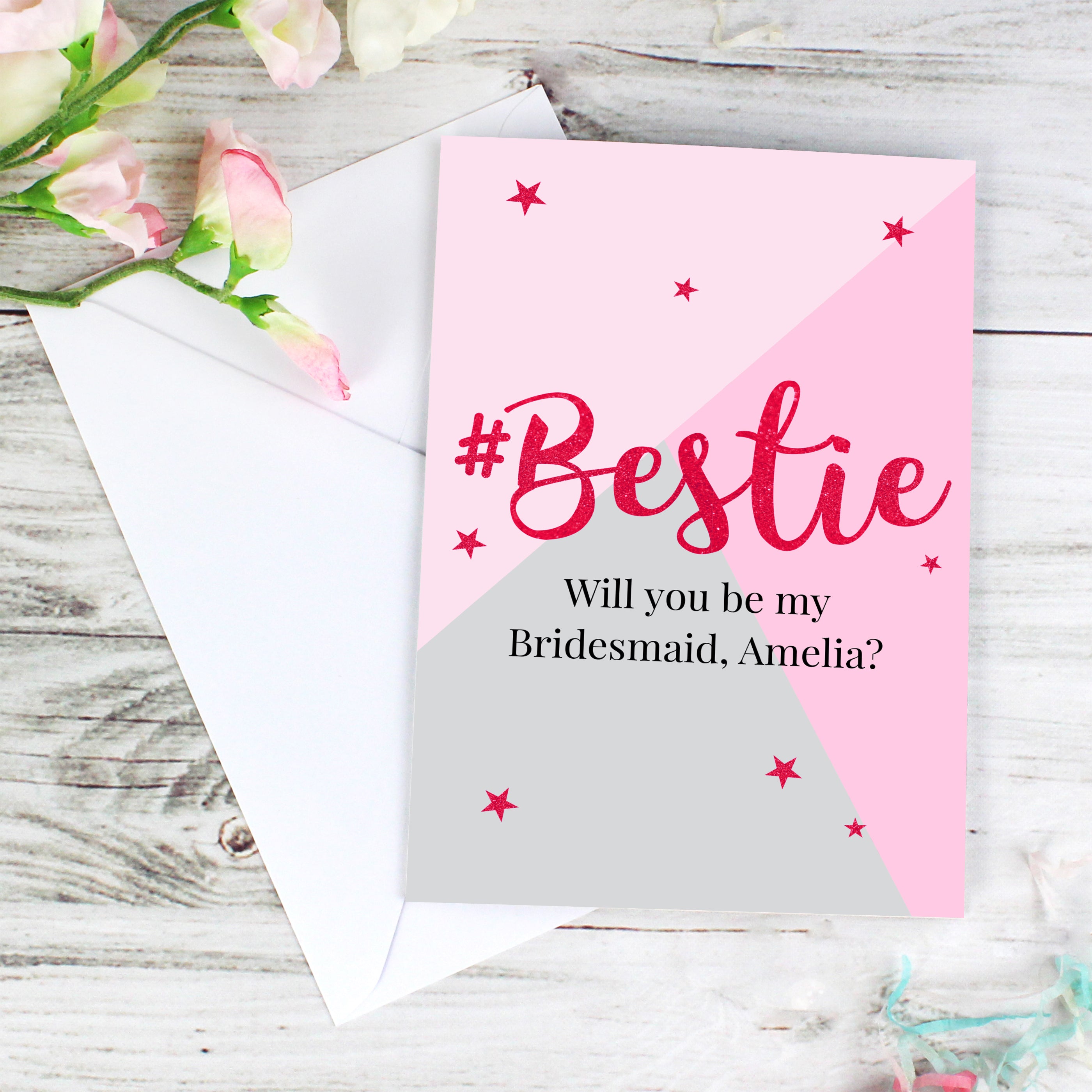 Personalised #Bestie Card