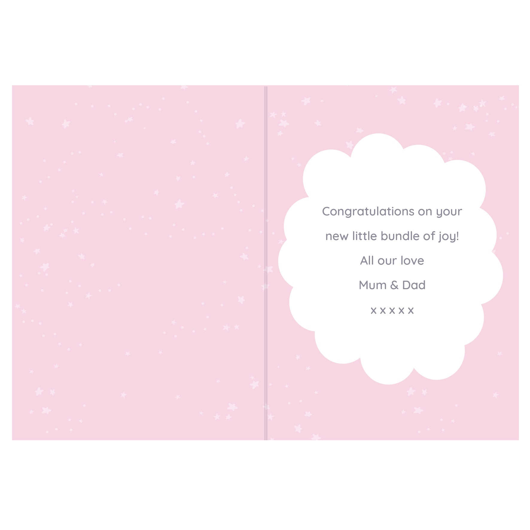 Personalised '10 Little Fingers' Pink Baby Card