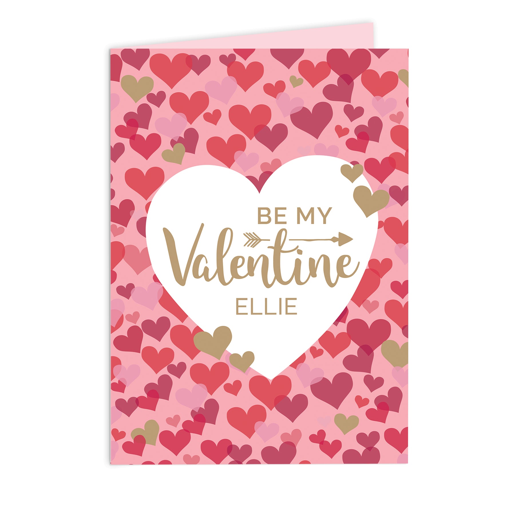 Personalised Valentine's Day Confetti Hearts Card