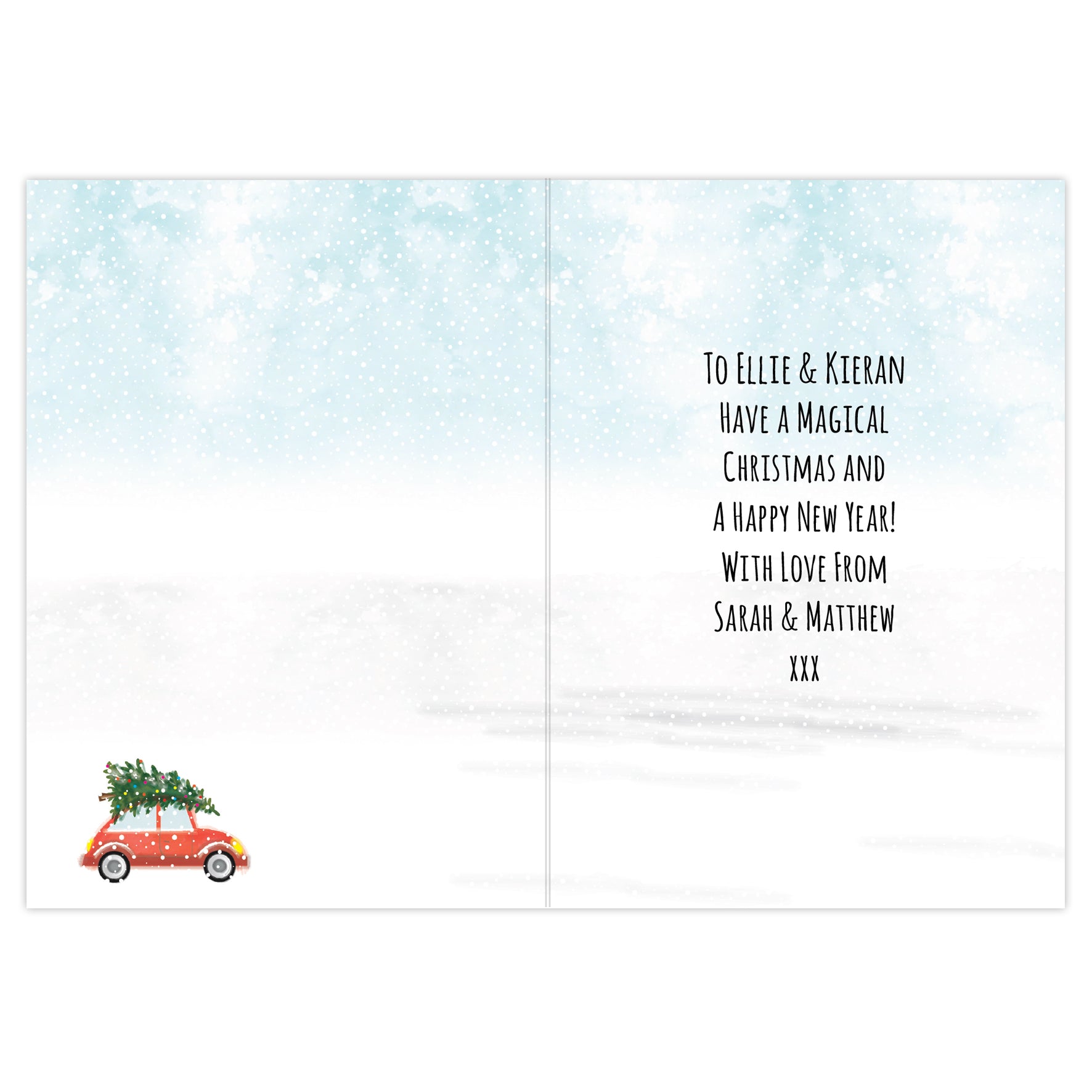 Personalised 'Driving Home For Christmas'' Card