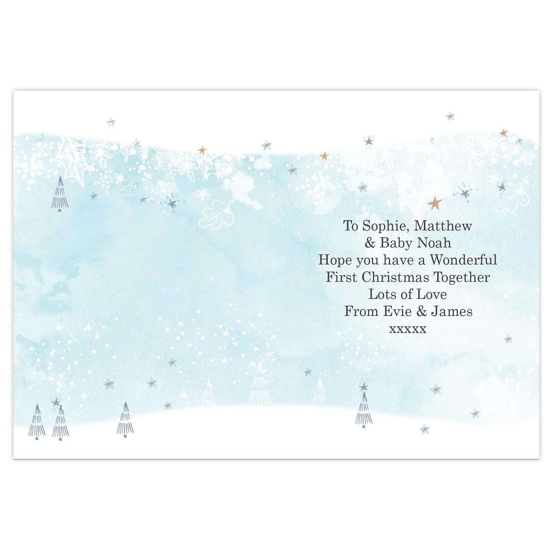 Personalised Polar Bear '1st Christmas As A Family' Card