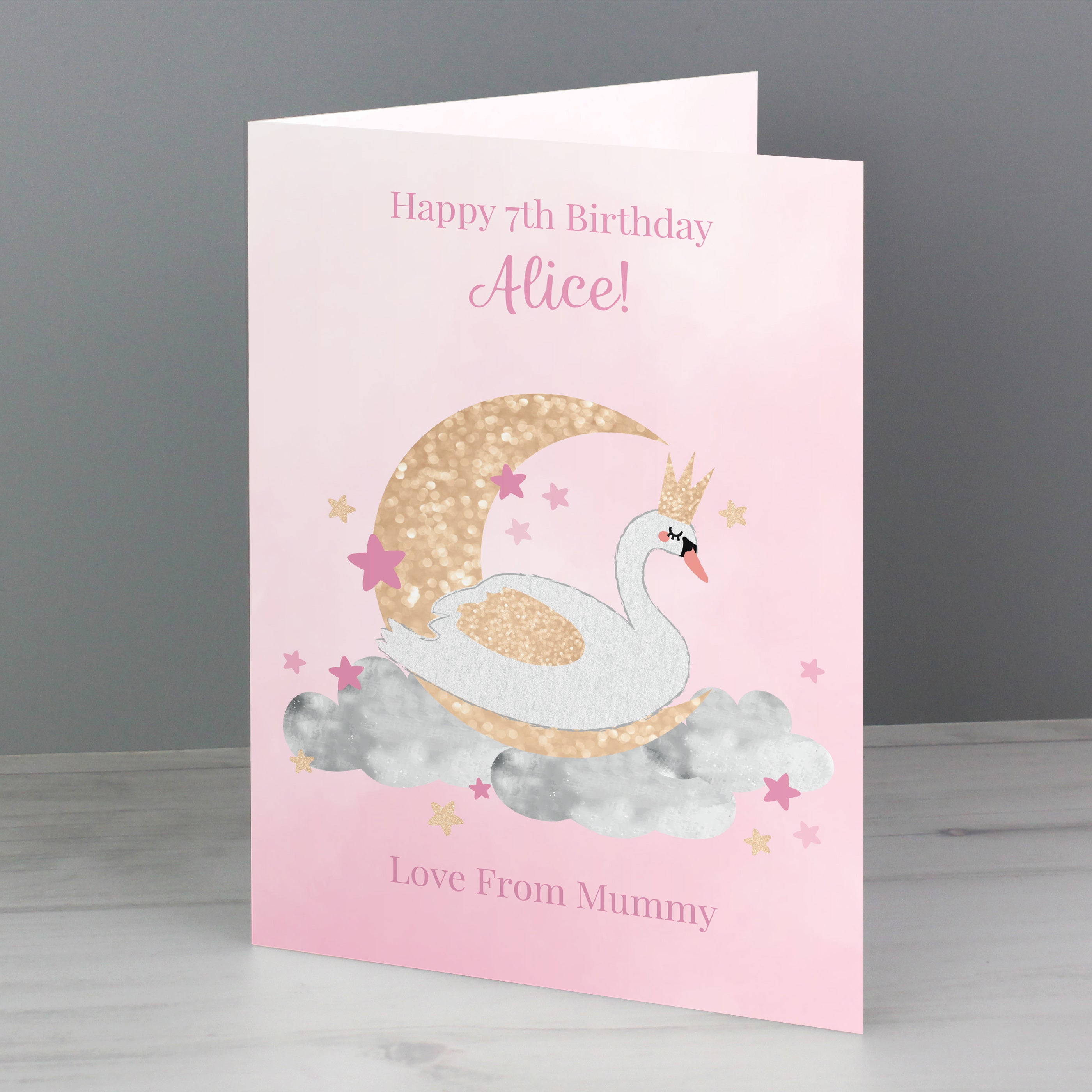 Personalised Swan Lake Card