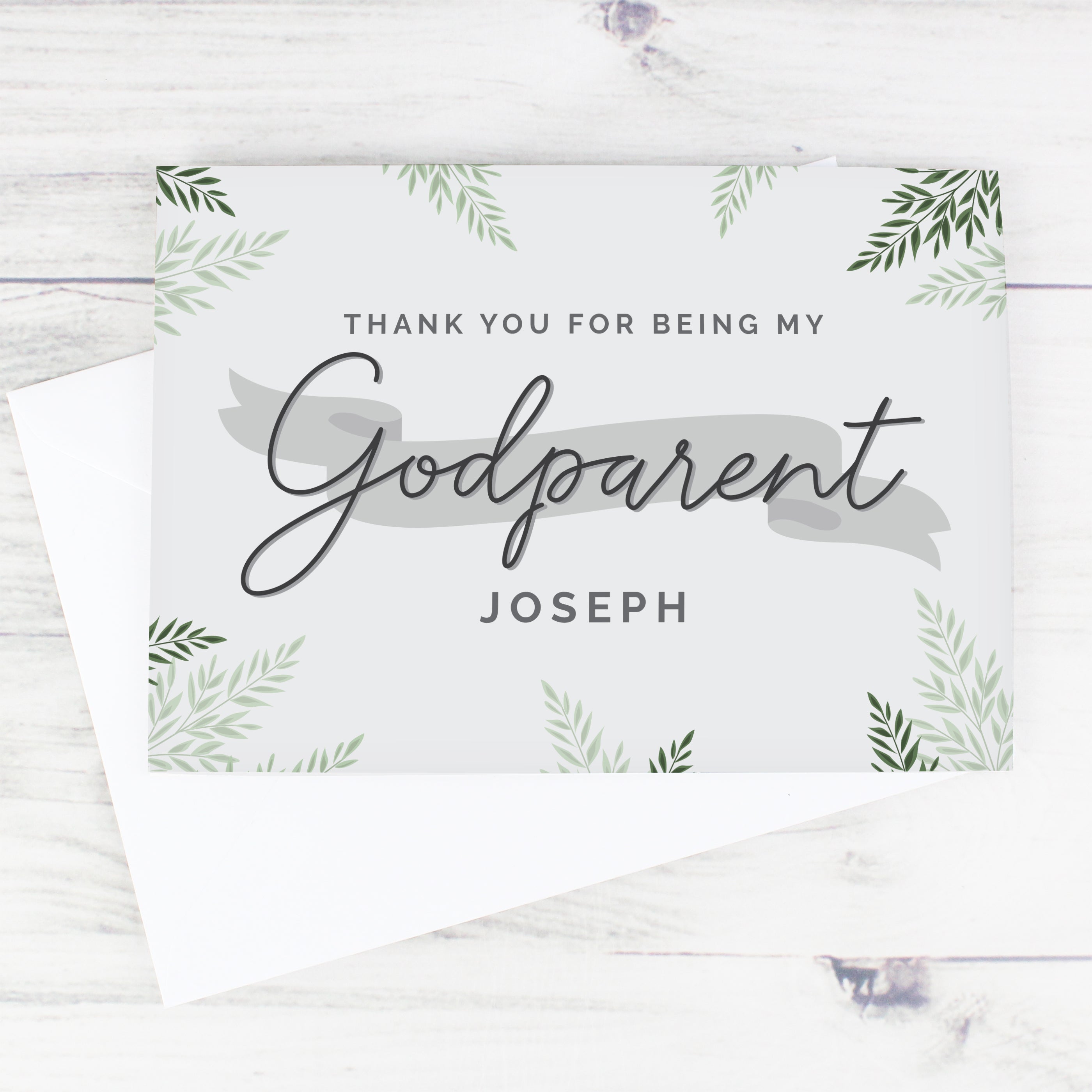 Personalised Godparent Card