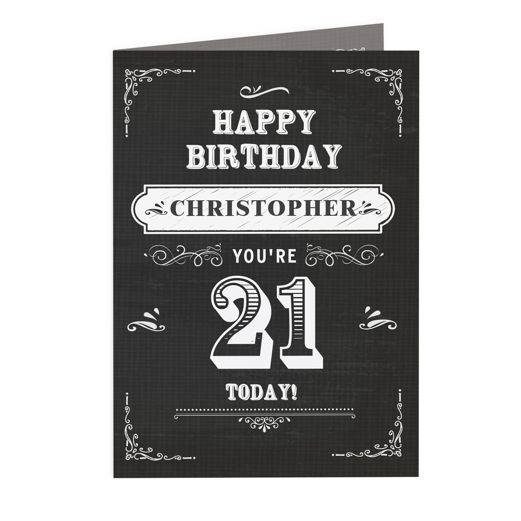 Personalised Vintage Typography Birthday Card