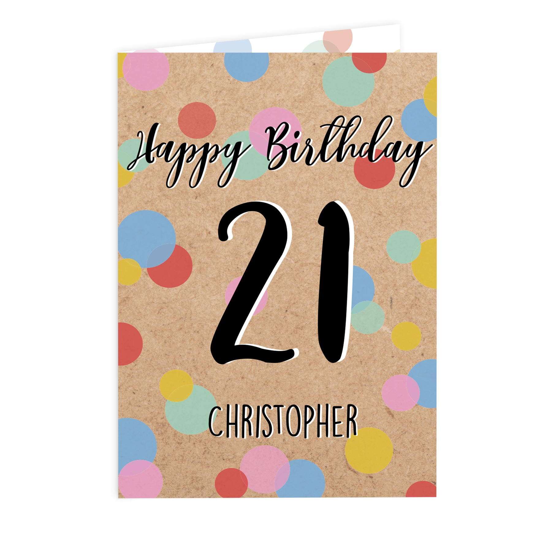 Personalised Colour Confetti Birthday Card