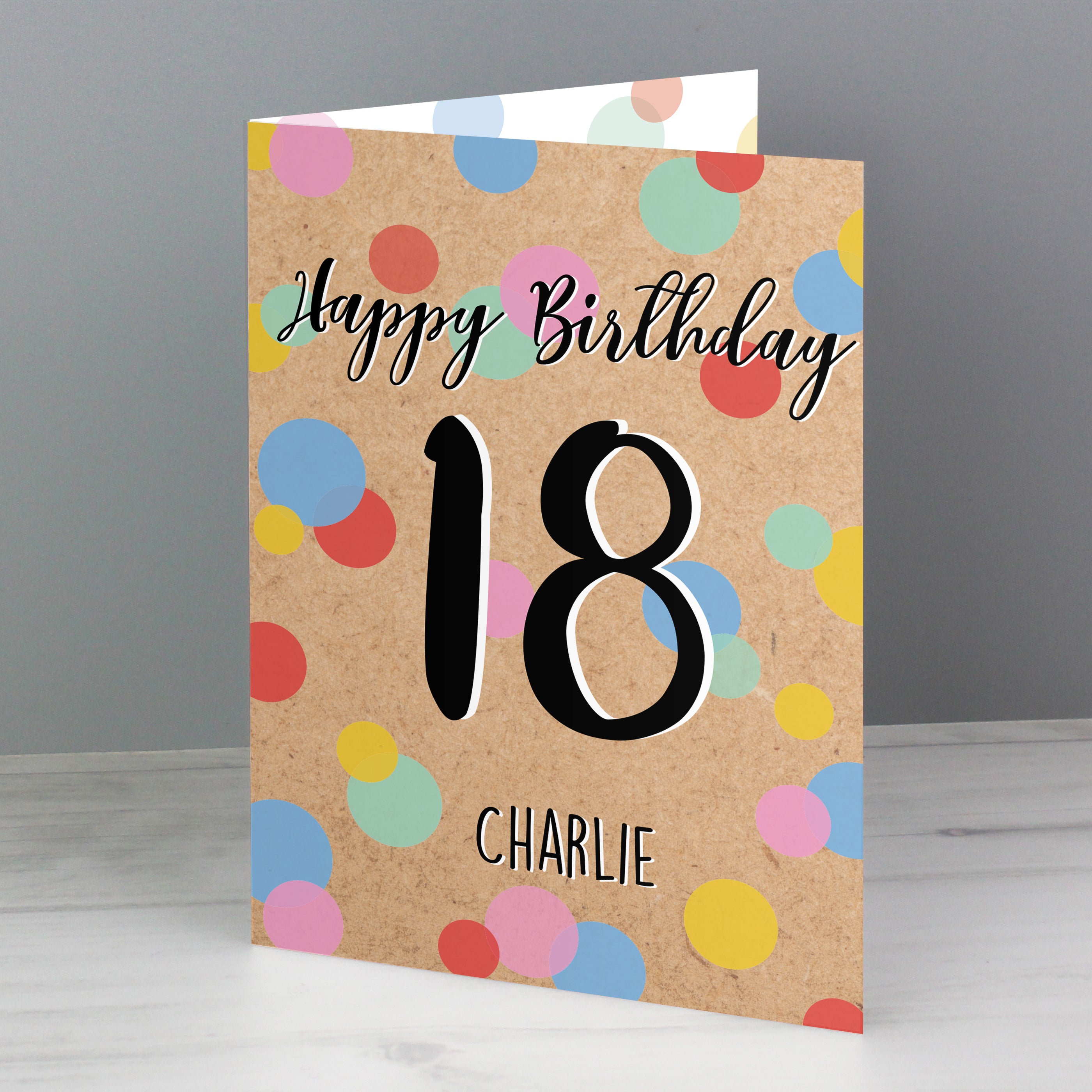 Personalised Colour Confetti Birthday Card