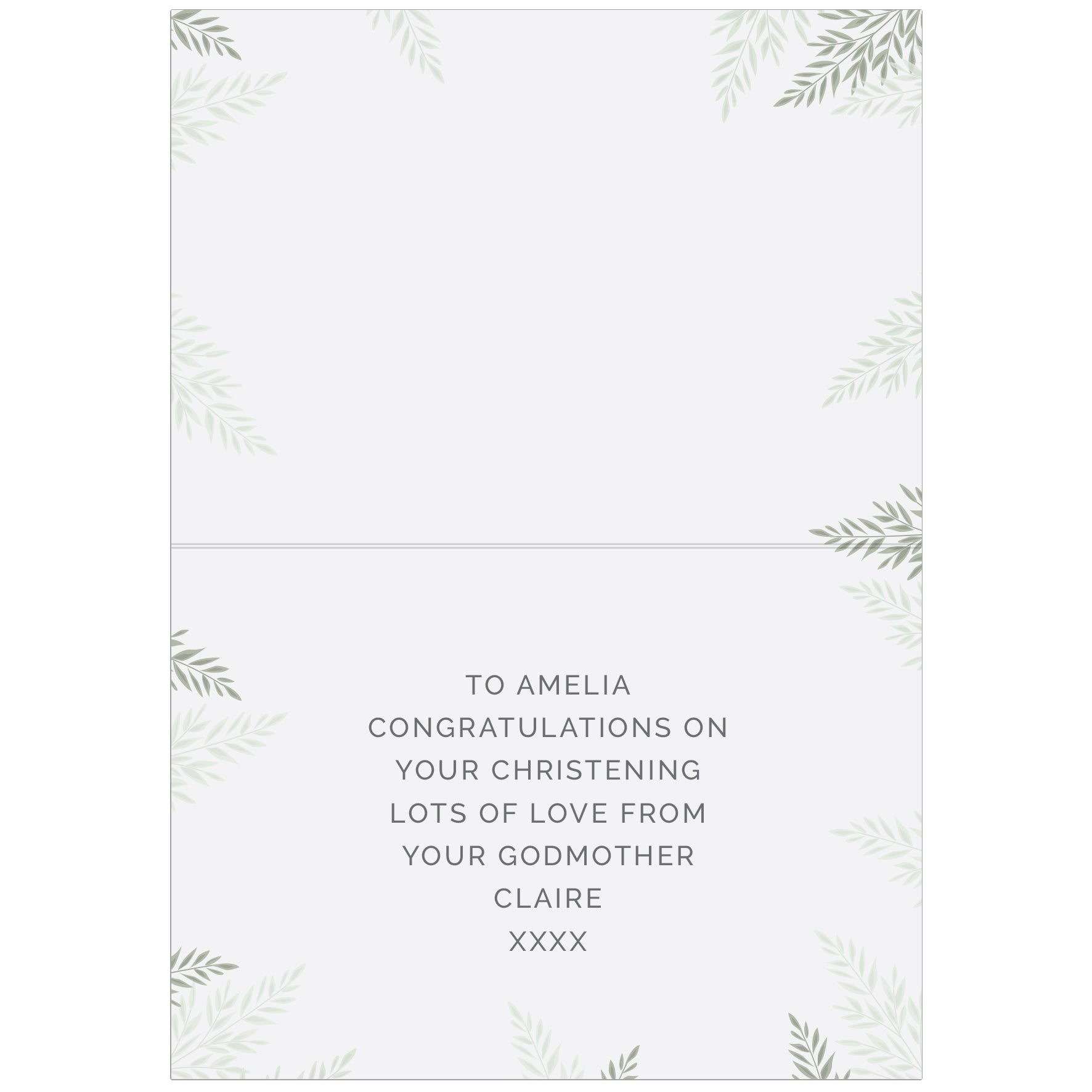 Personalised Christening Card