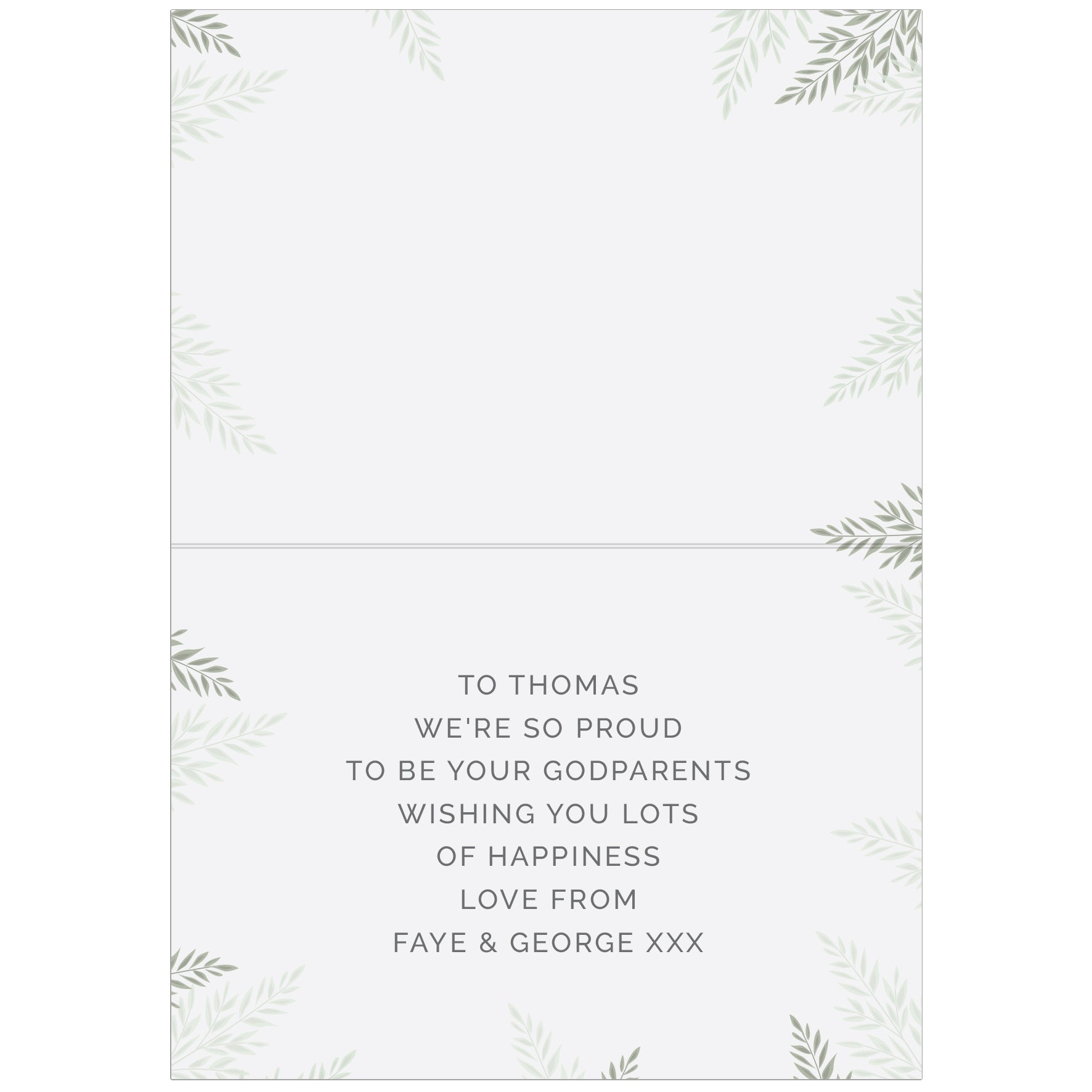 Personalised Baptism Card