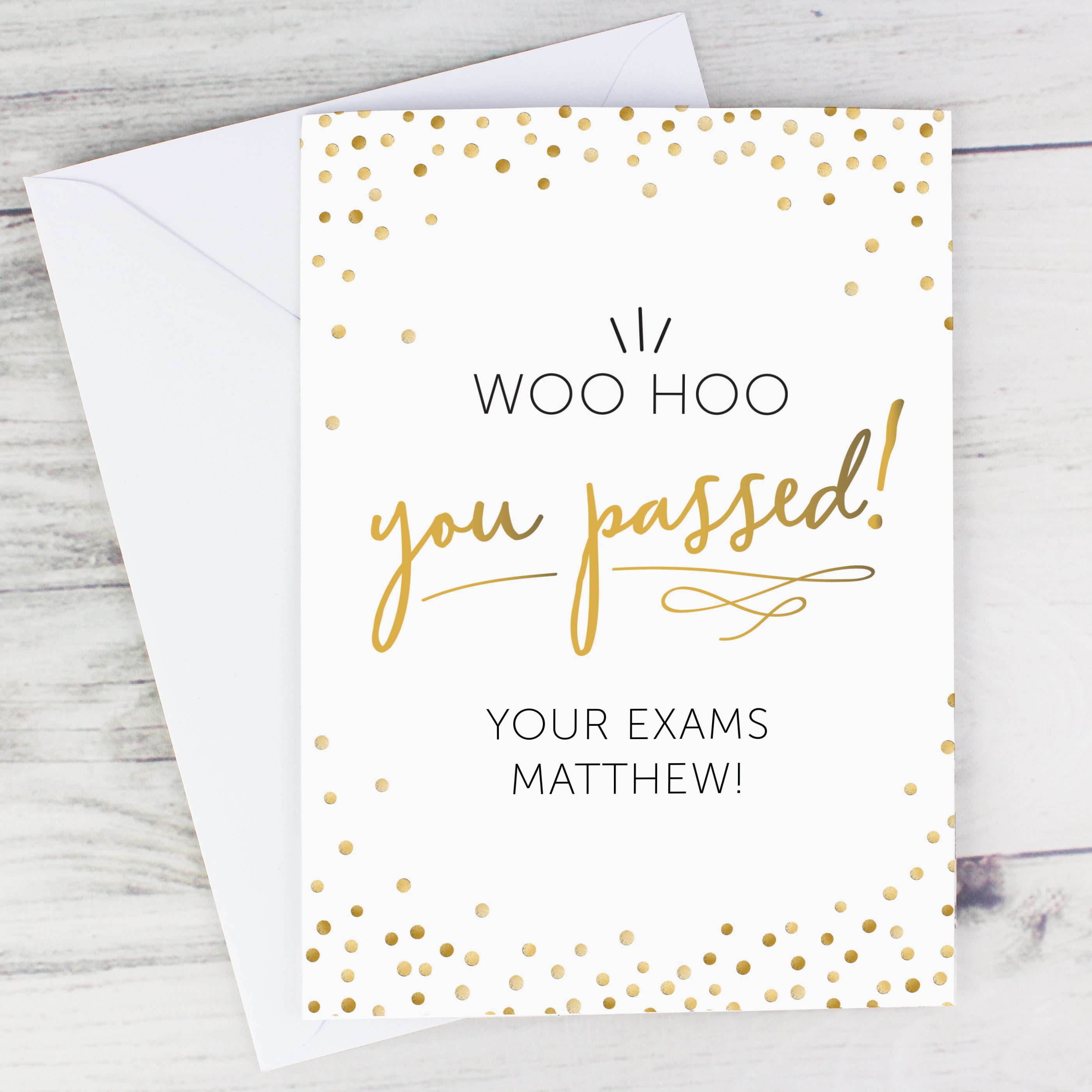 Personalised You Passed! Card