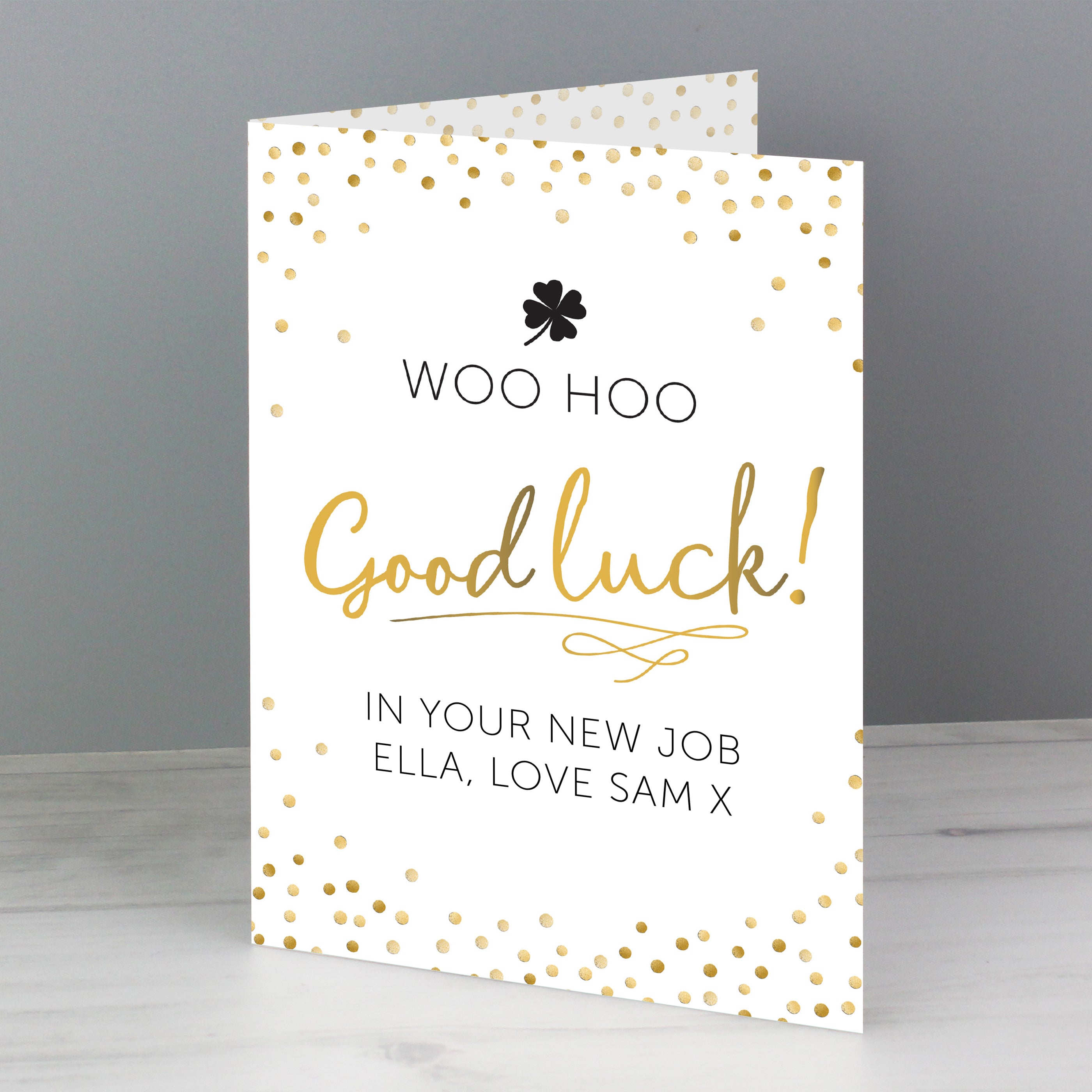 Personalised Good Luck Card