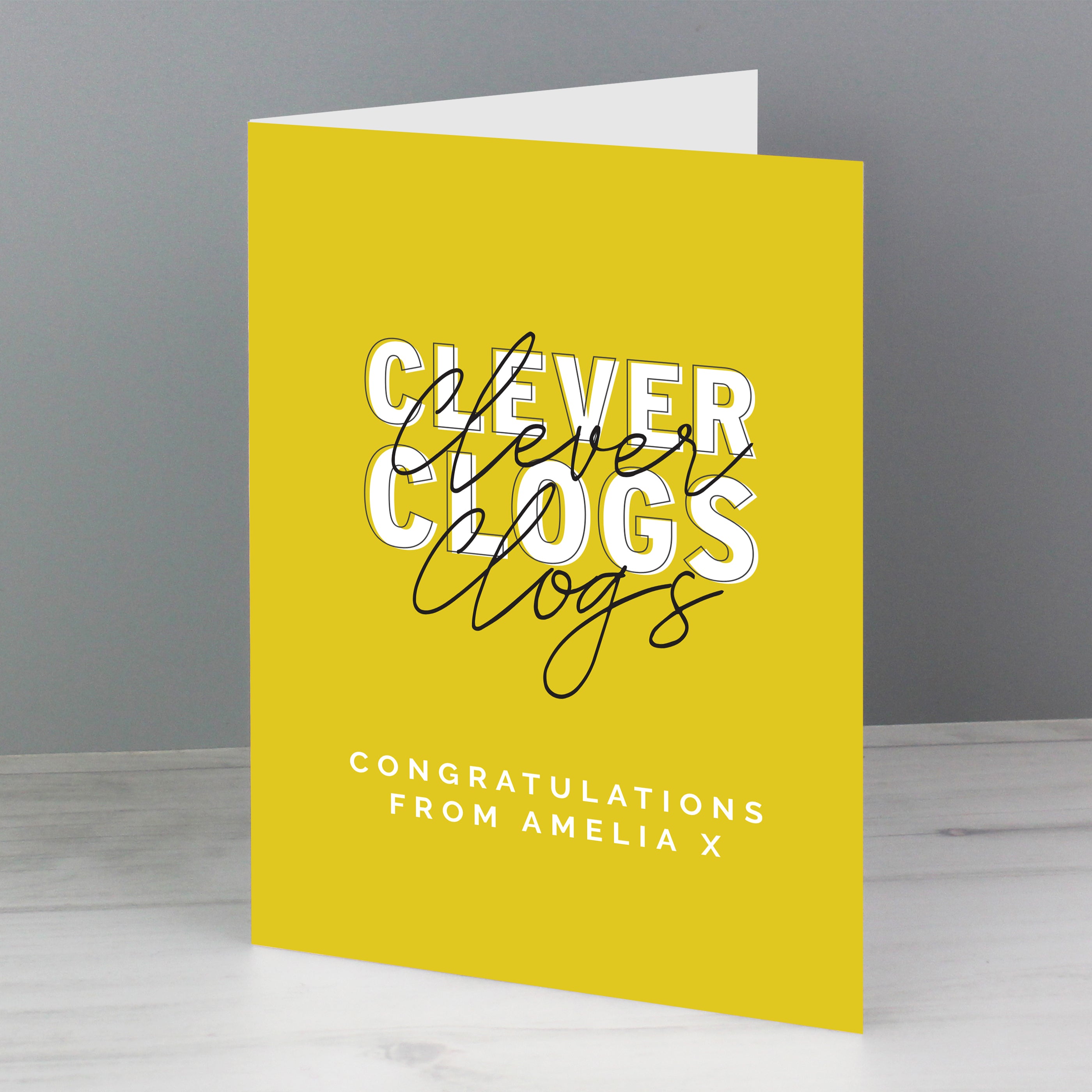 Personalised Clever Clogs Card