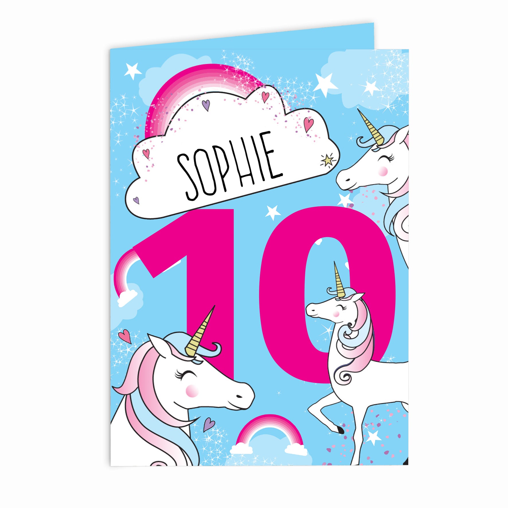 Personalised Unicorn Birthday Card