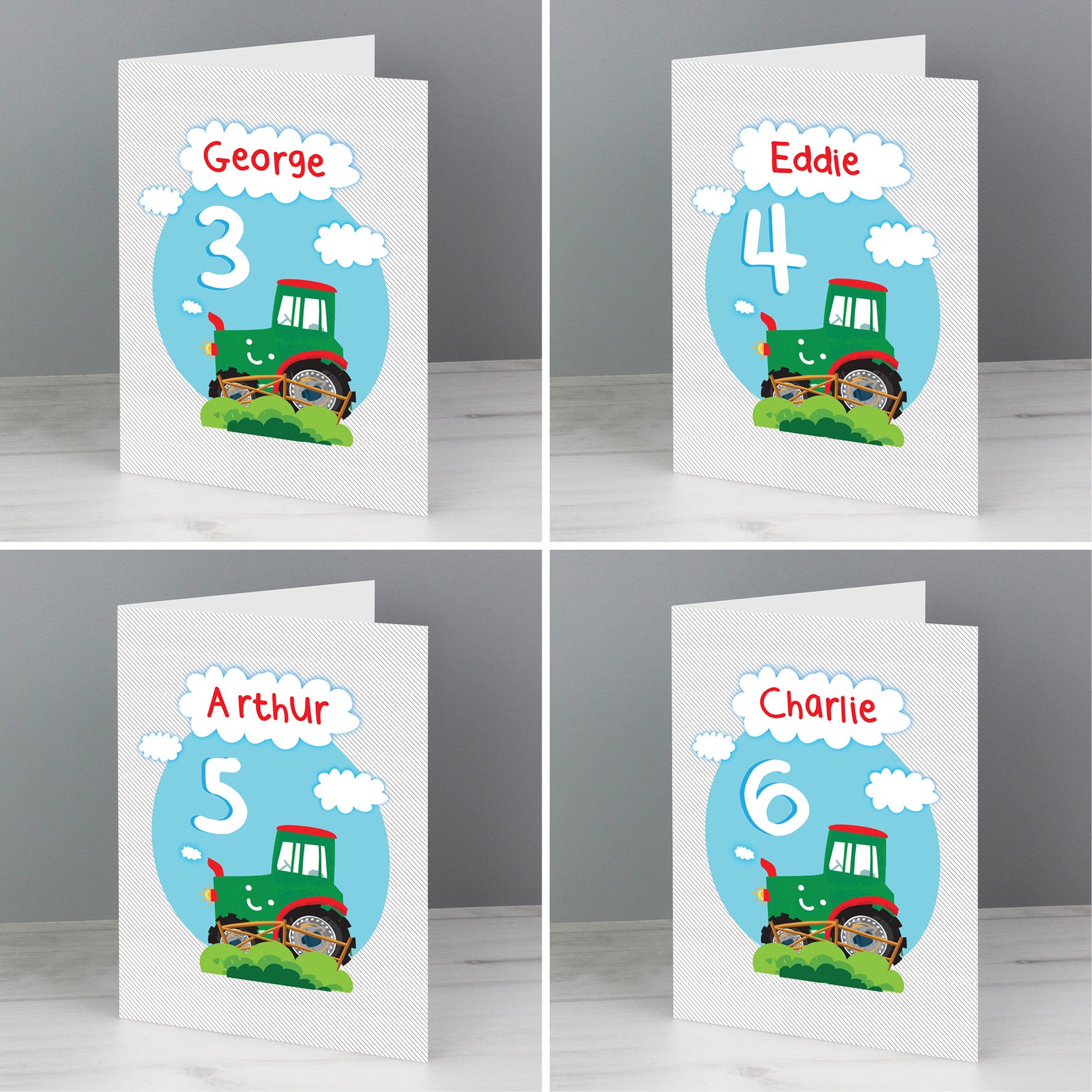 Personalised Tractor Birthday Card