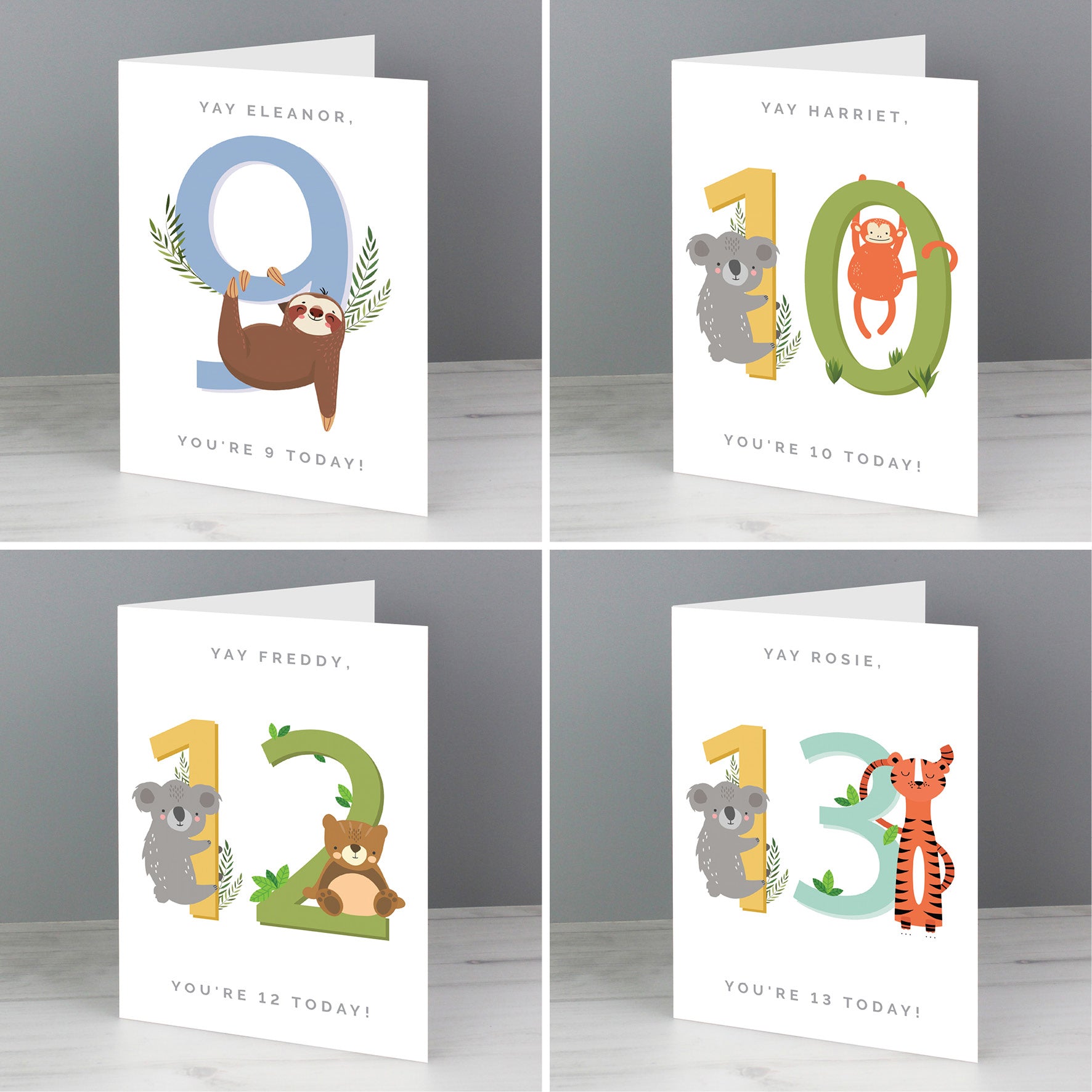 Personalised Animal Birthday Card