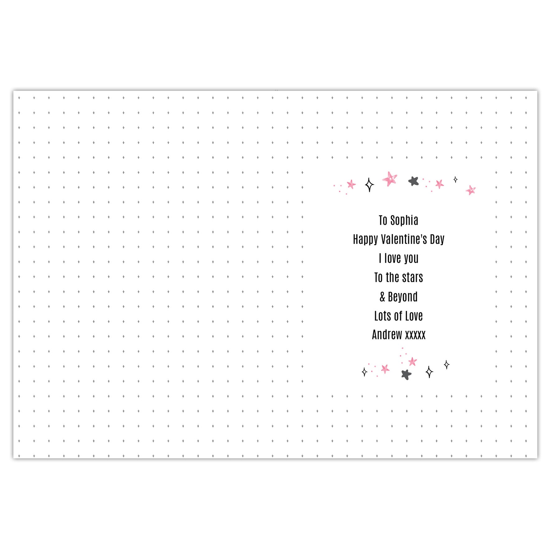 Personalised To The Moon & Back Pink Card