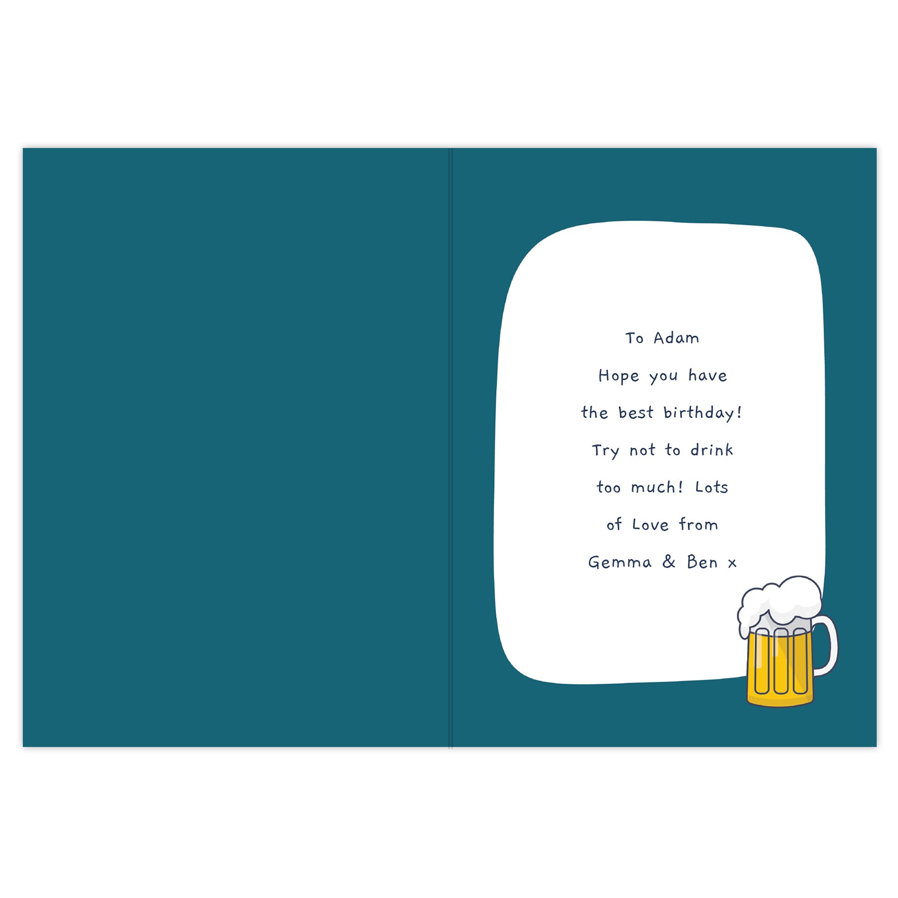 Personalised Happy Birthday Beer Card