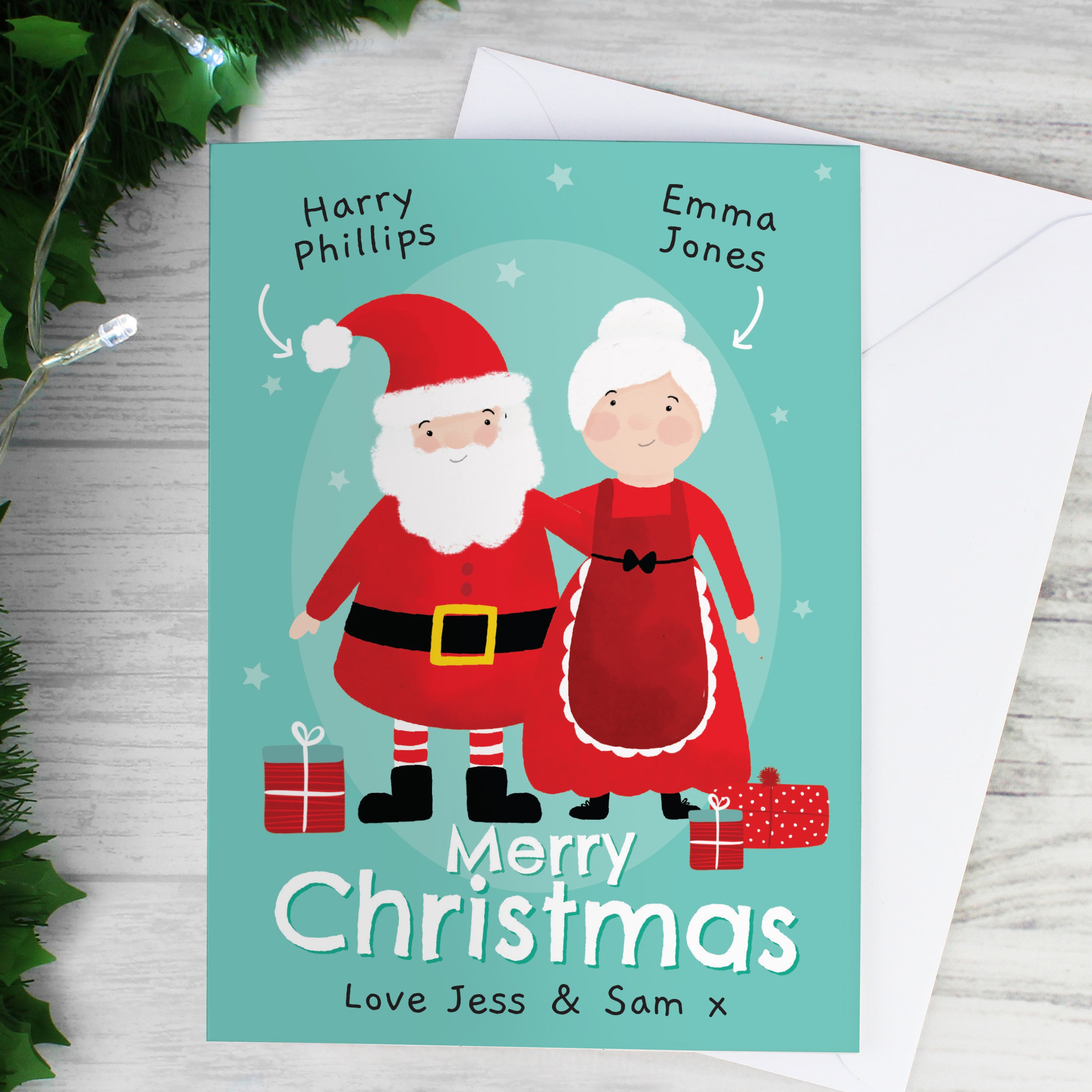 Personalised Mr & Mrs Claus Card