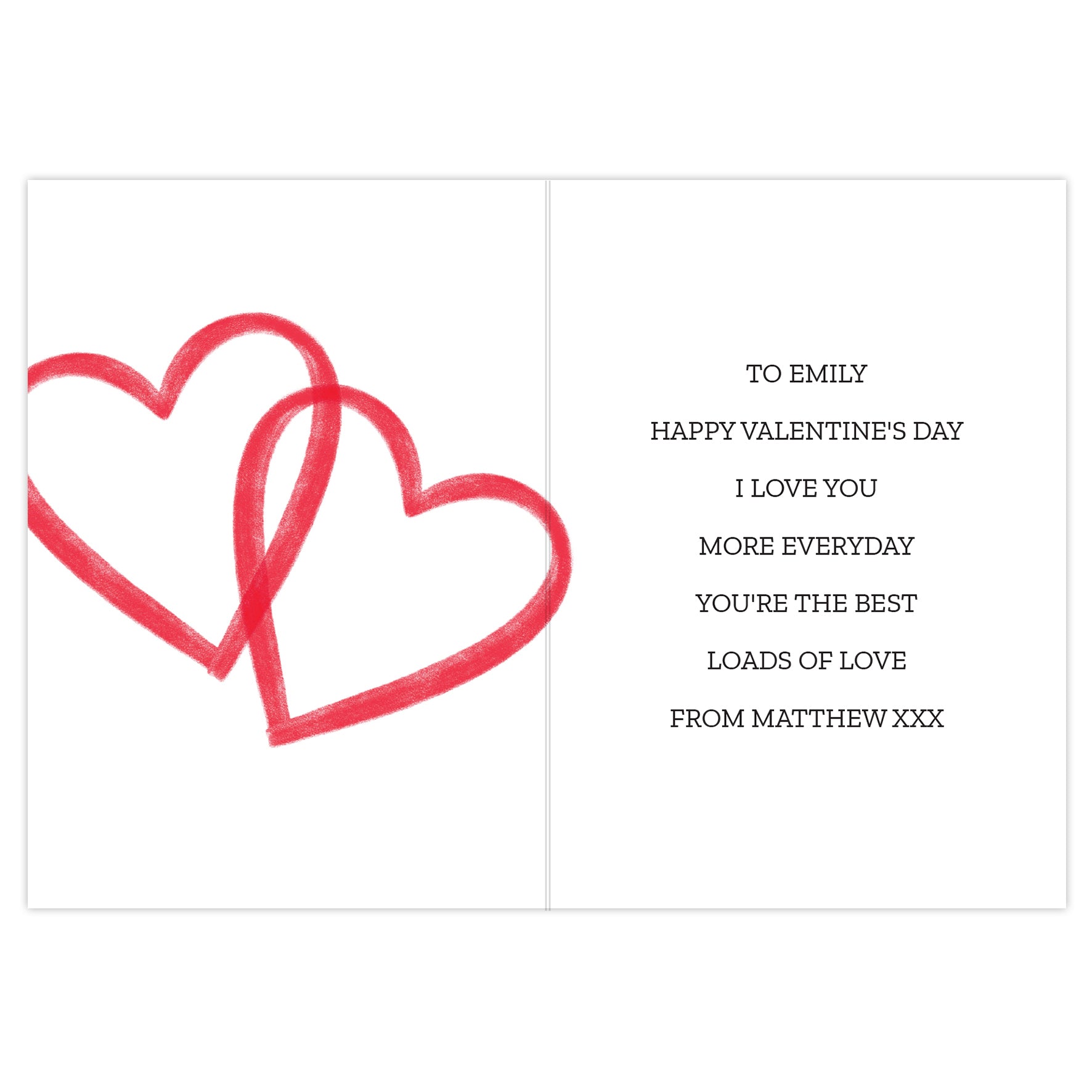 Personalised Our 1st Valentine's Day Card