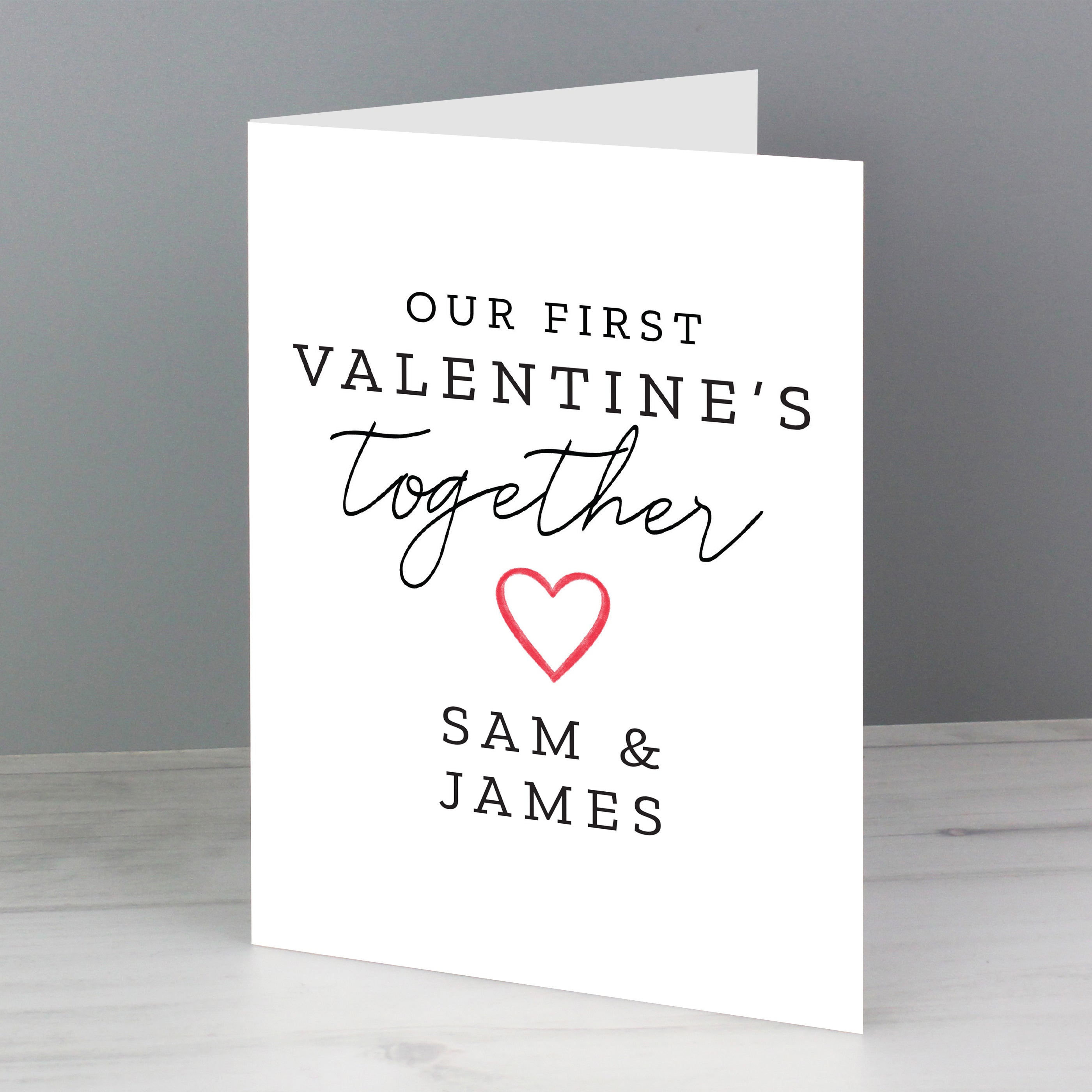 Personalised Our 1st Valentine's Day Card