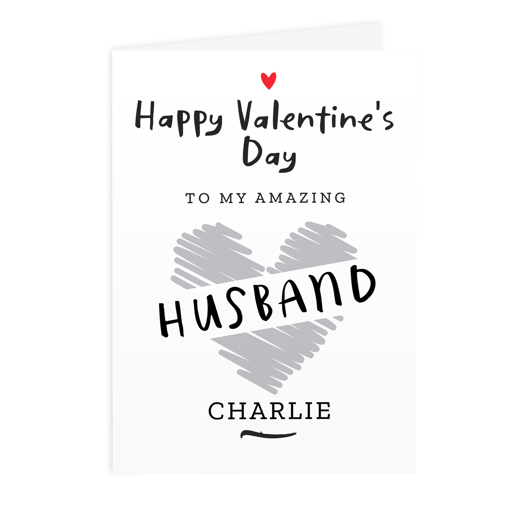 Personalised Happy Valentine's Day Card