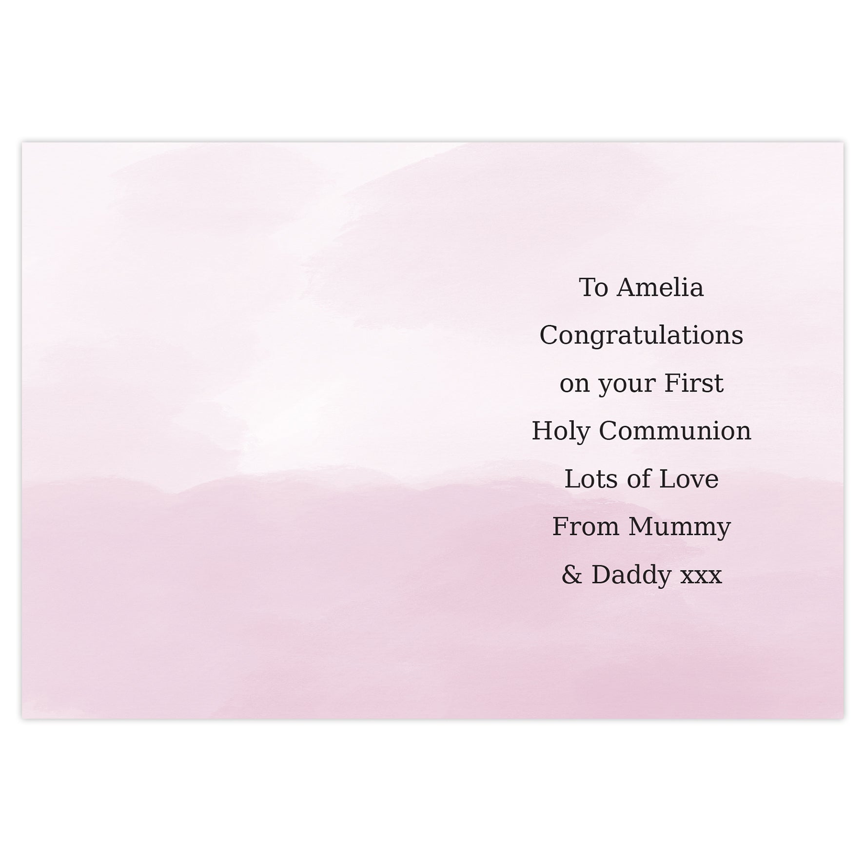 Personalised Girls First Holy Communion Card