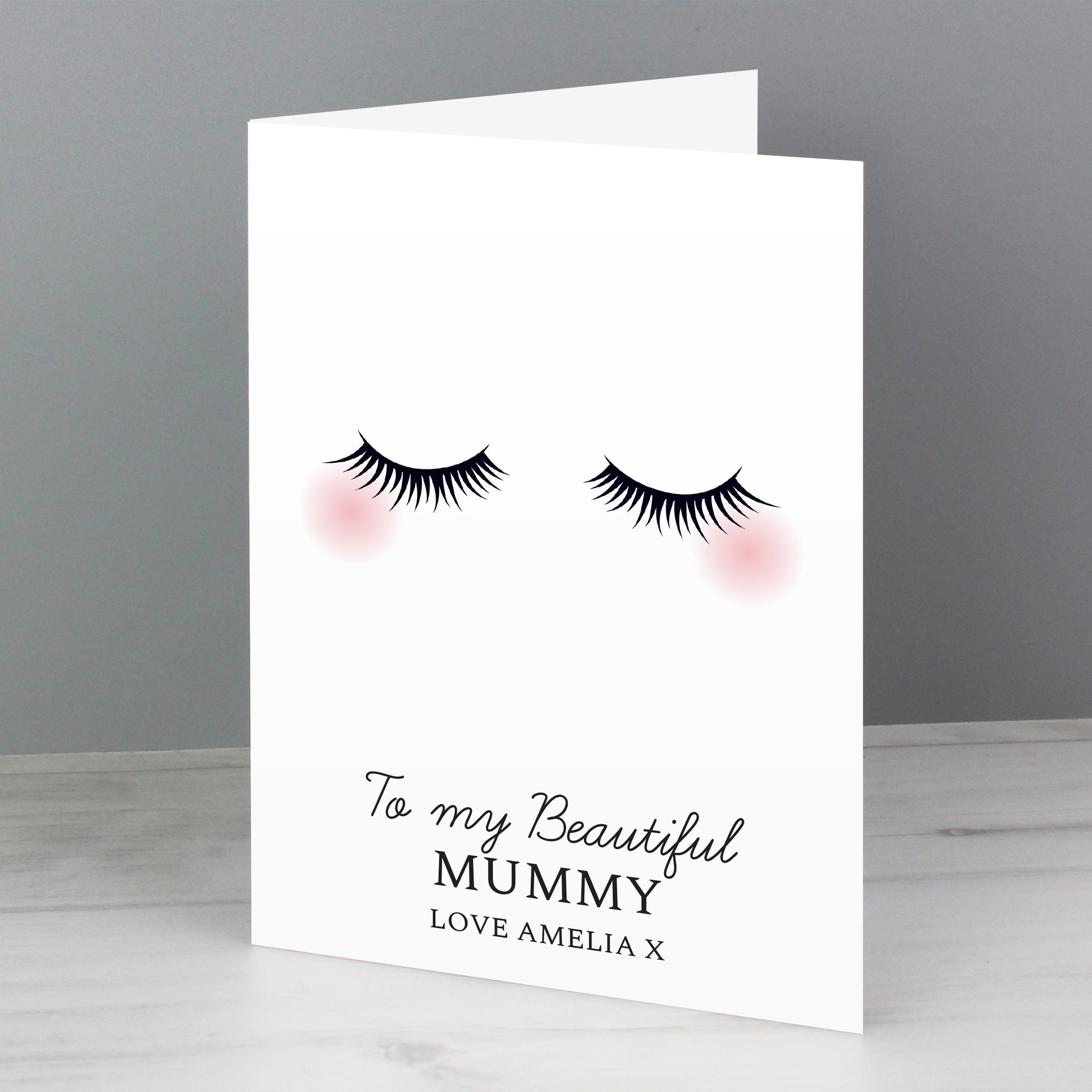 Personalised Eyelashes Card