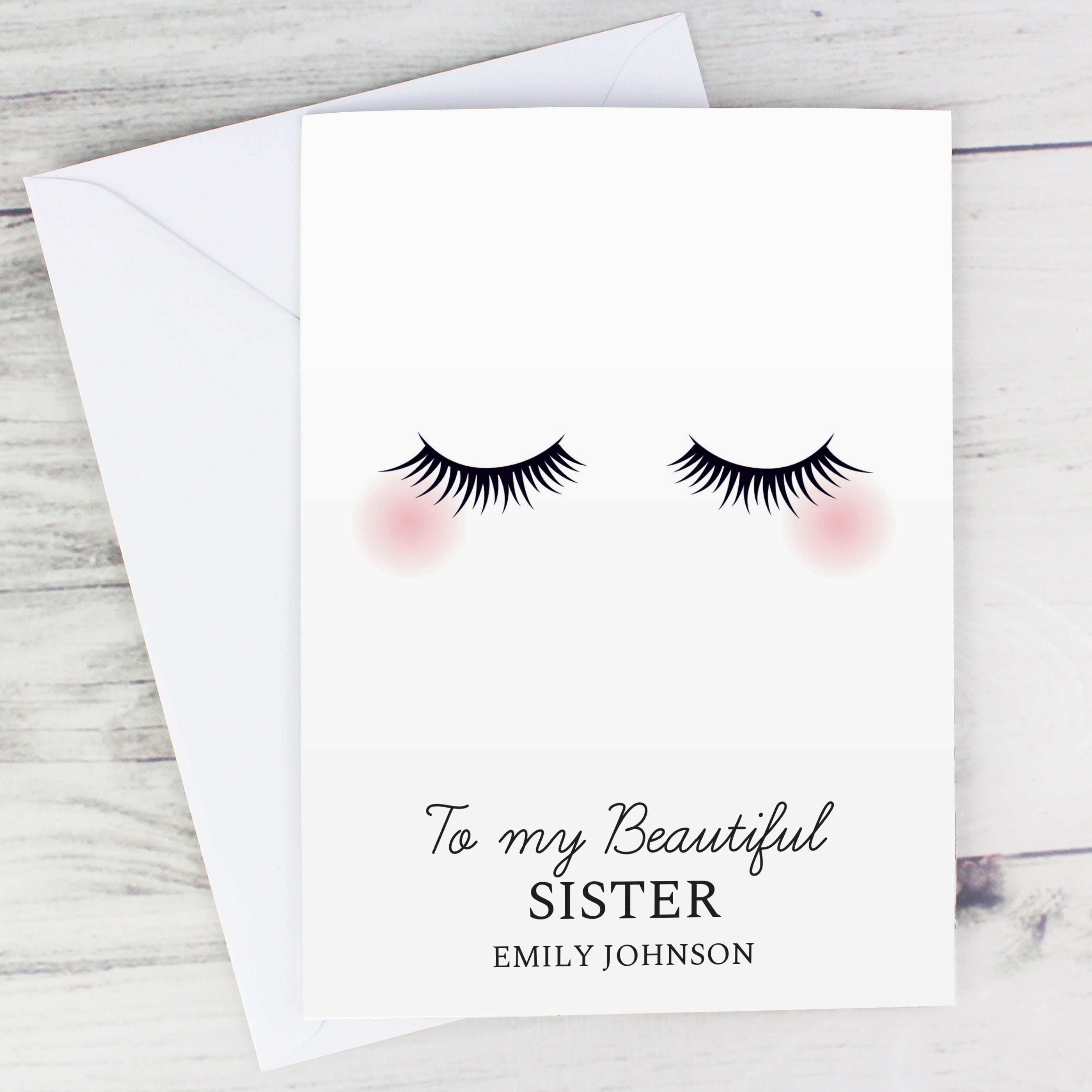 Personalised Eyelashes Card