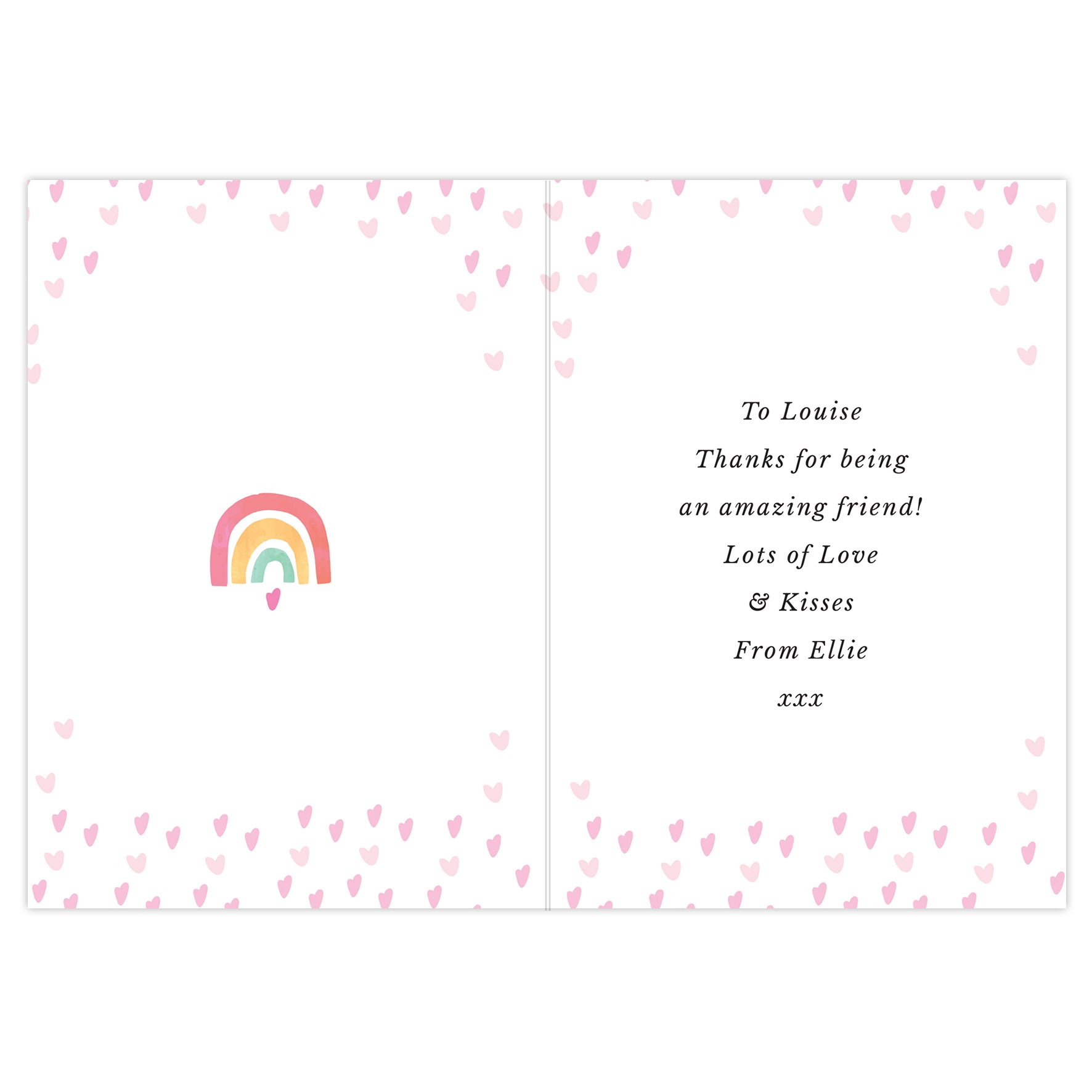 Personalised You Make The World Brighter Rainbow Card