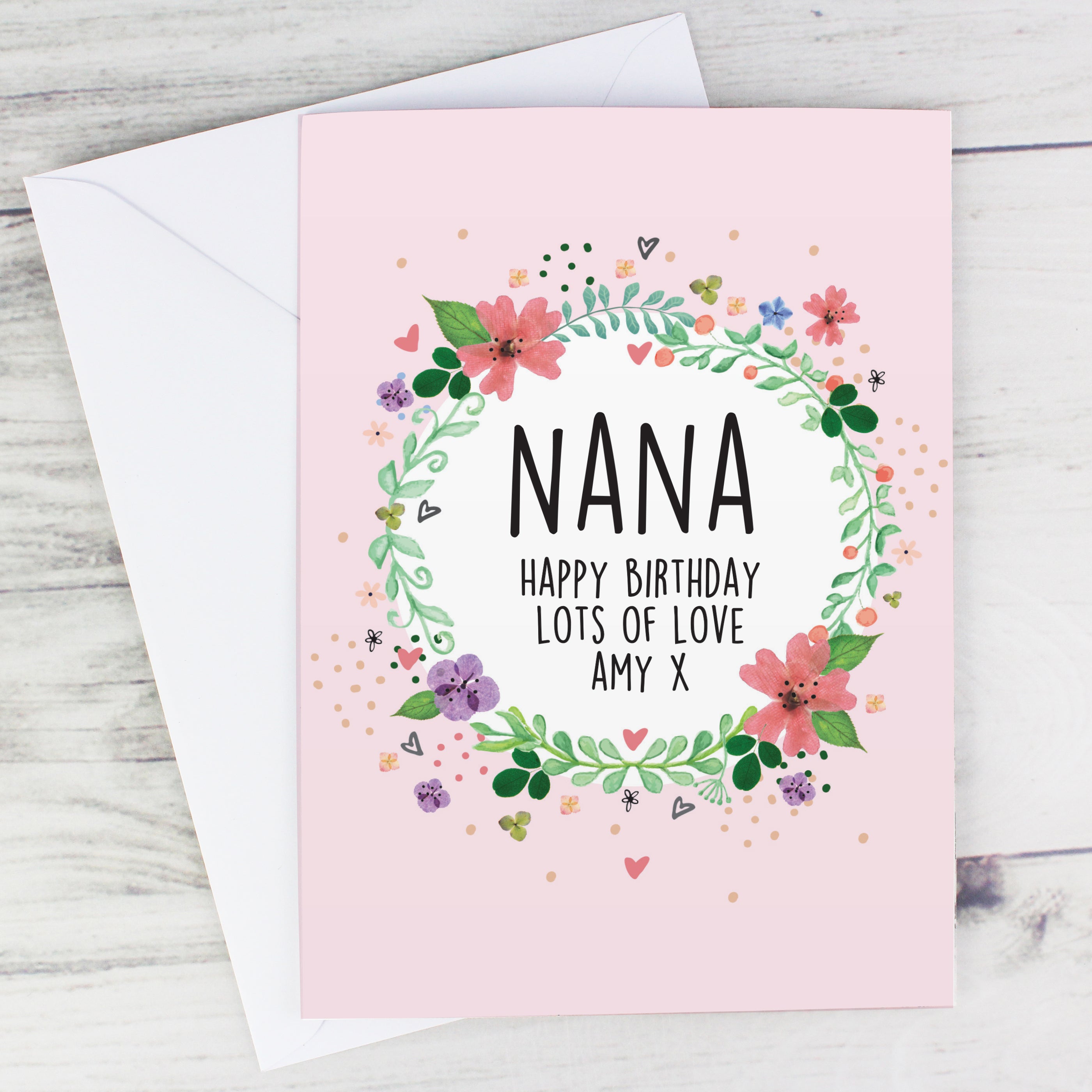 Personalised Floral Card