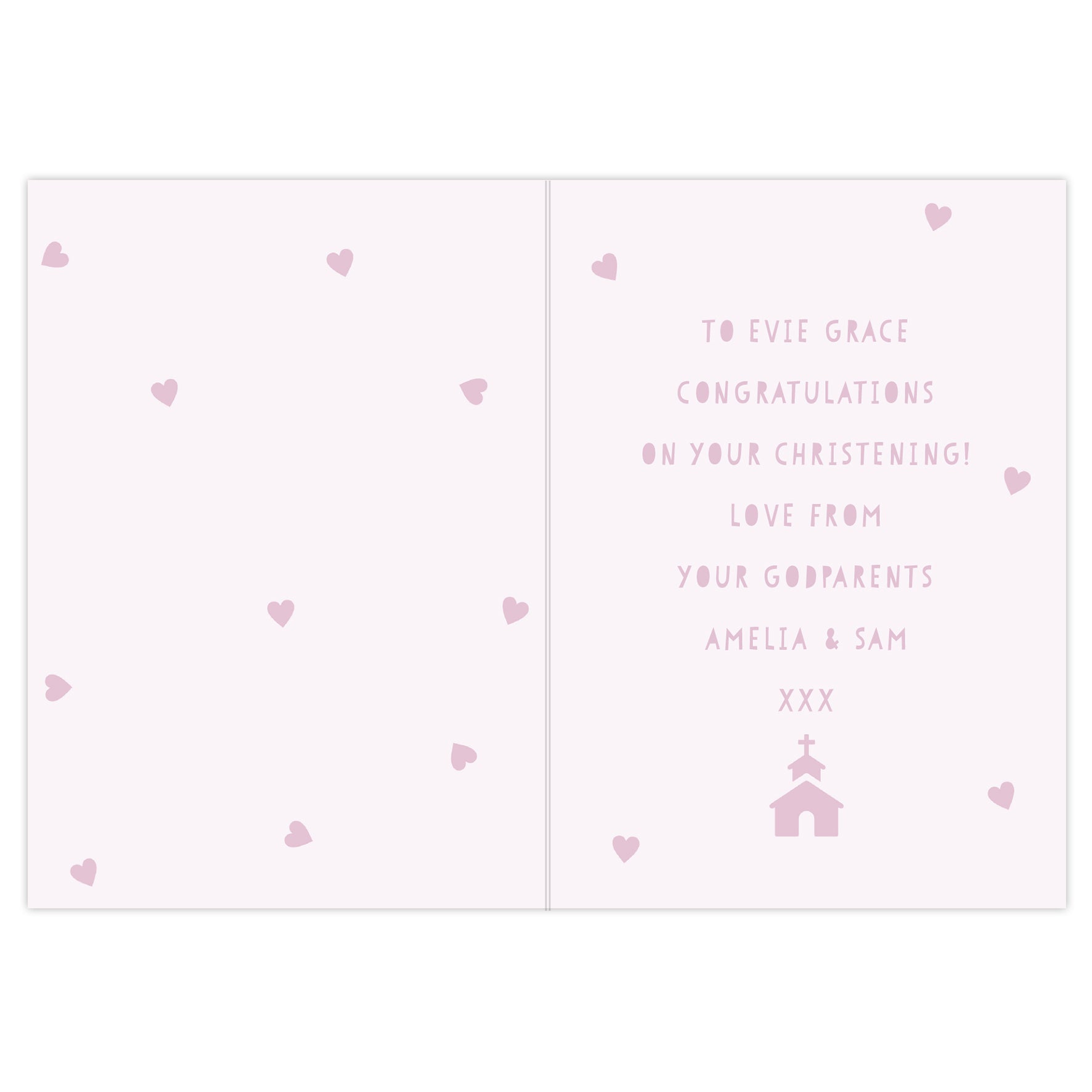 Personalised Pink Papercut Style Card