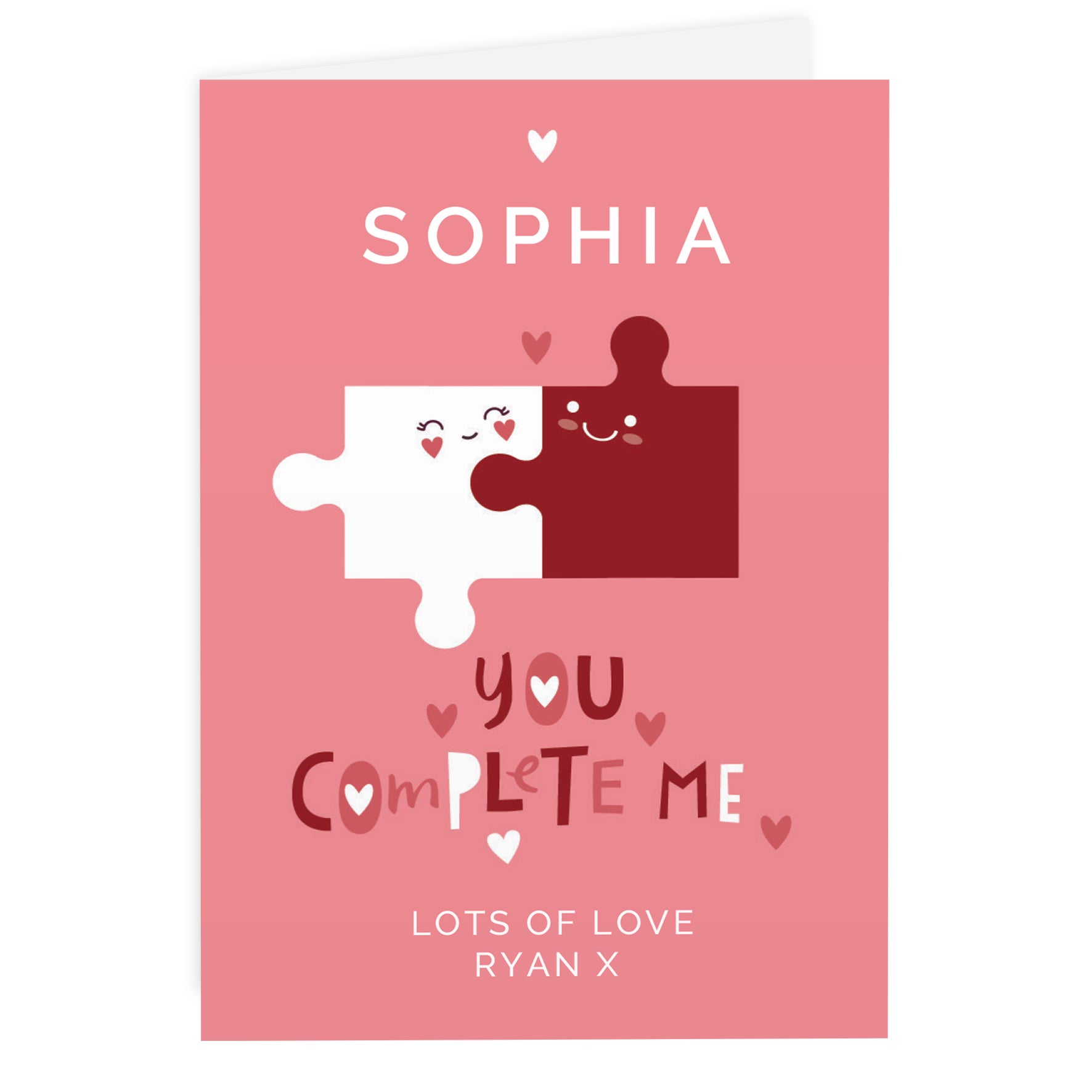 Personalised You Complete Me Card