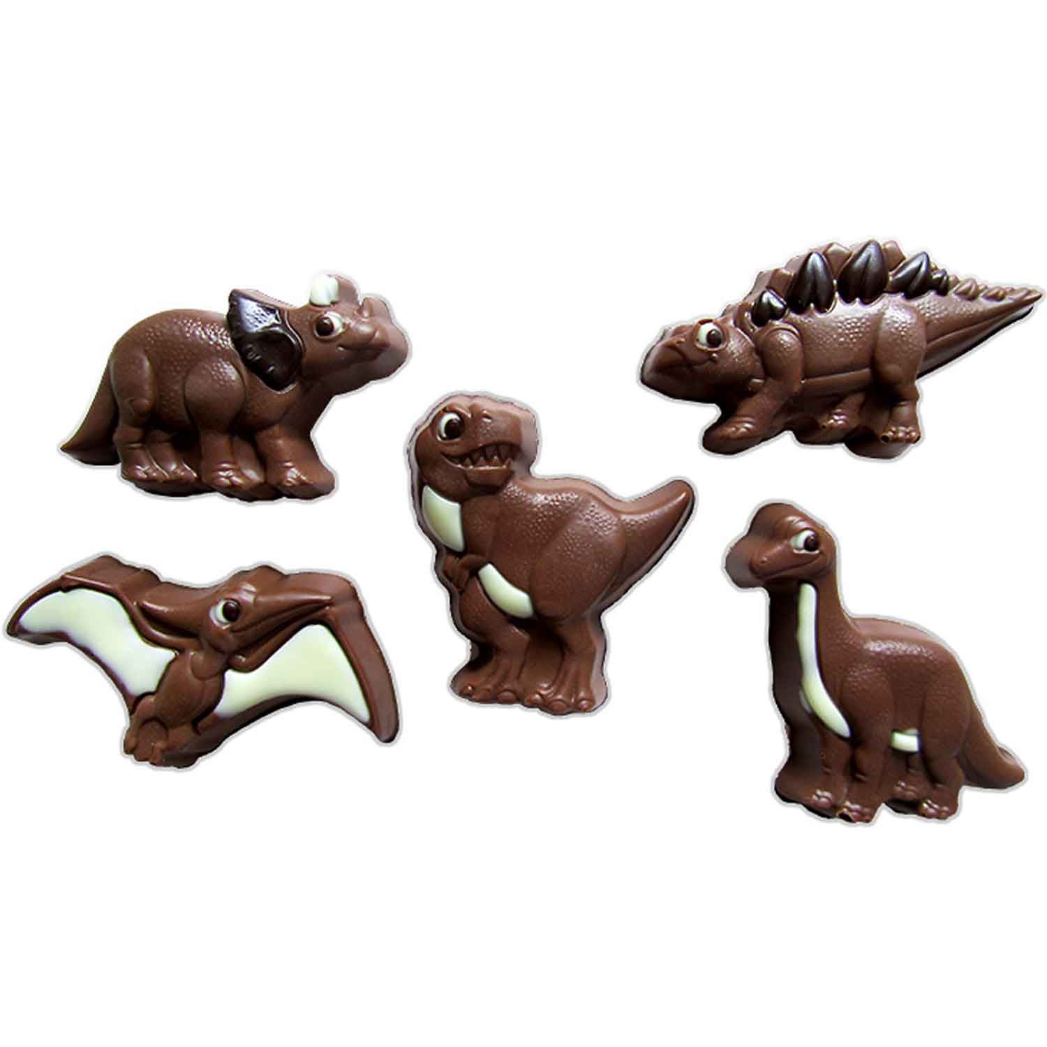 Decorated milk chocolate dinosaur pack in gift box 205 x 125 x 20mm