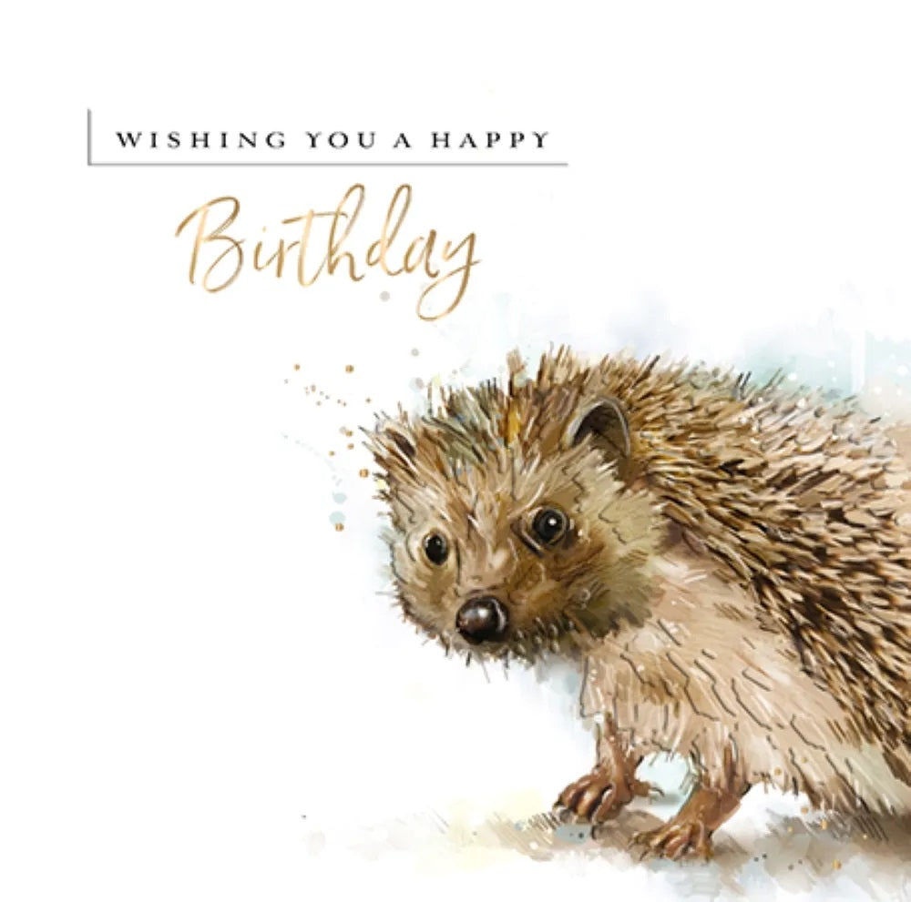 Blank Birthday Card - Hedge-Hugs