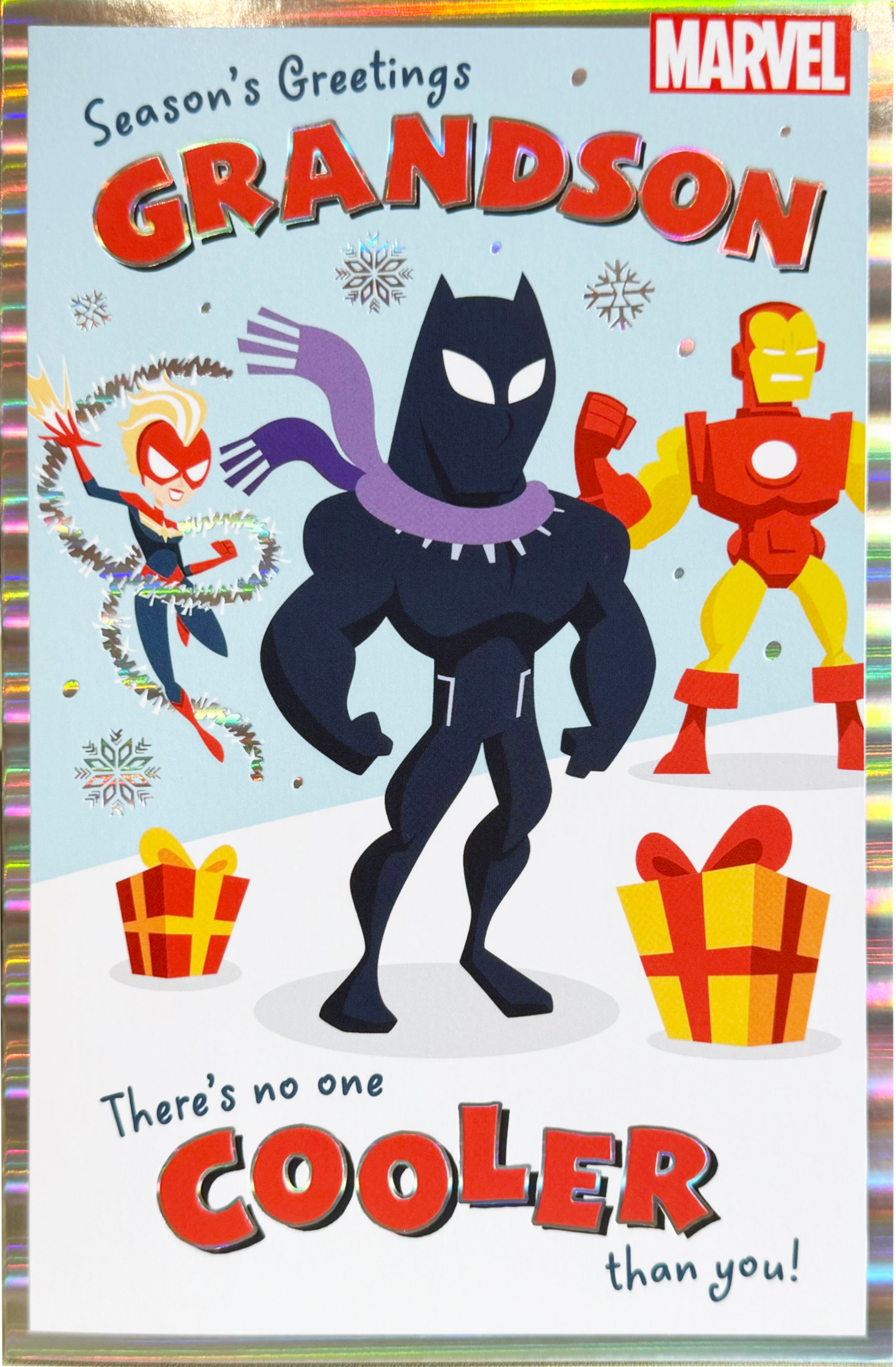 Grandson Christmas Card - Marvels Heroes