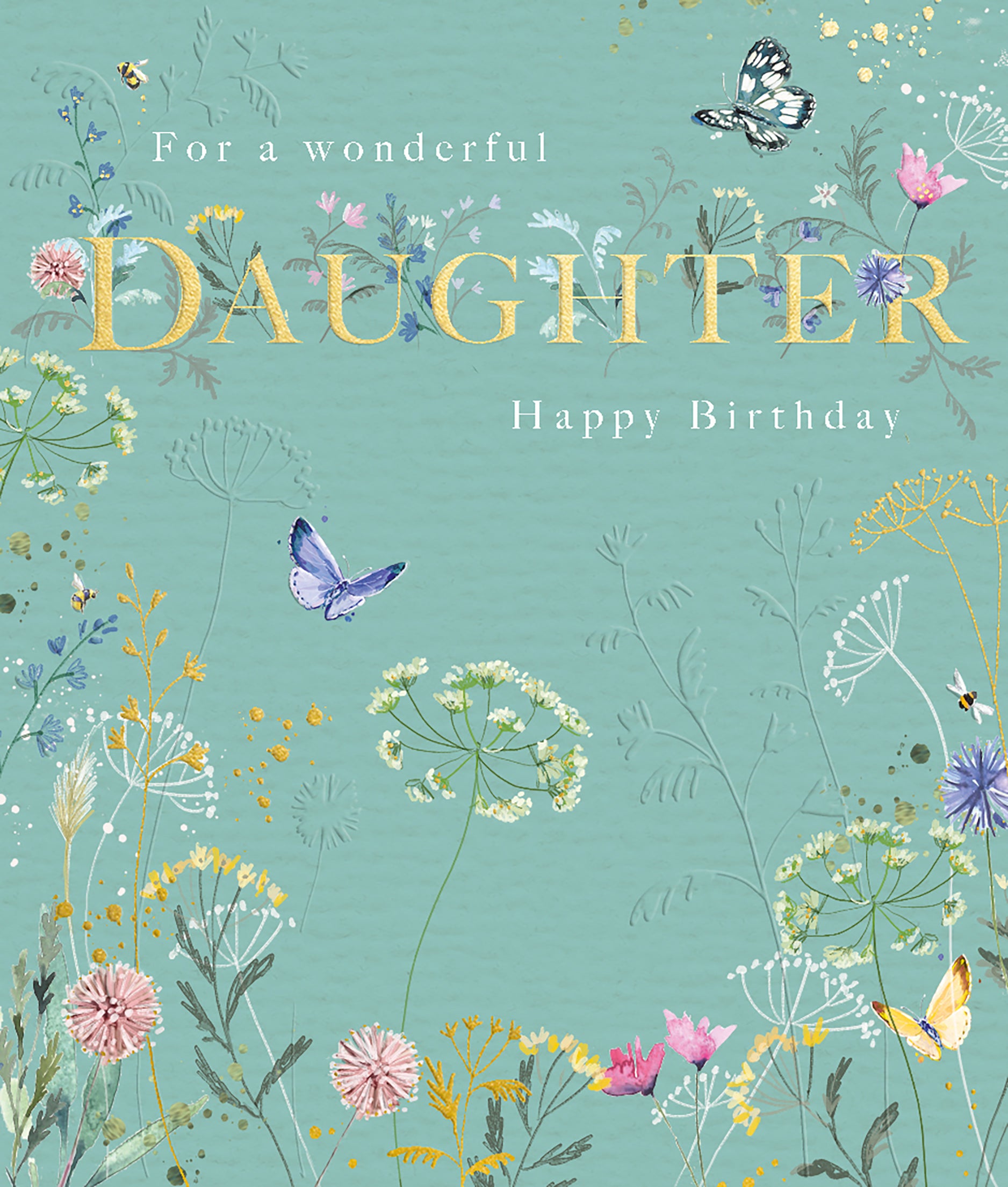 Daughter Birthday Card - Wild Meadow Flowers