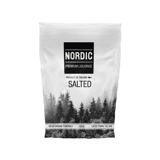 Salted Scandinavian liquorice in premium pouch - 6x180g