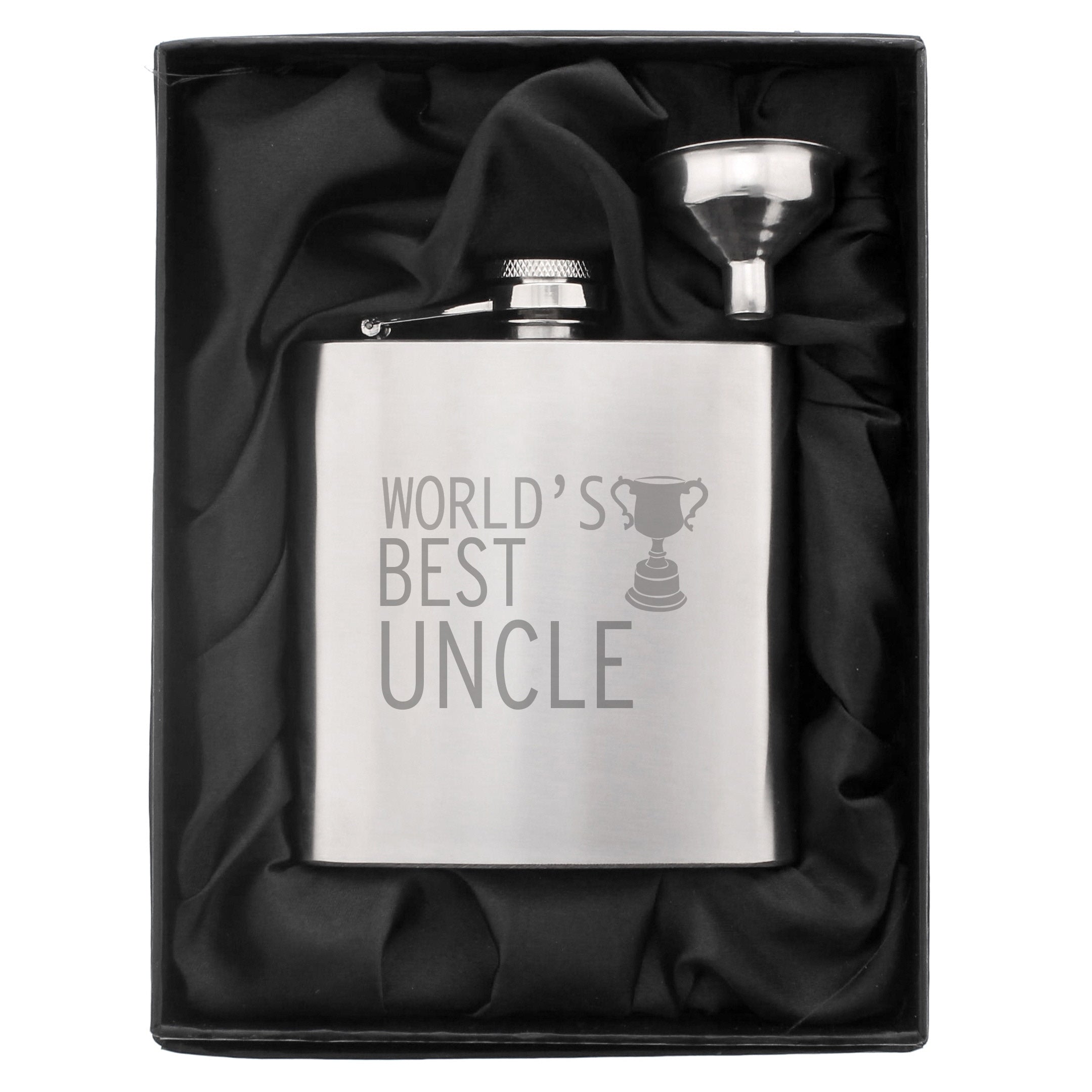 Worlds Best Uncle Hip Flask