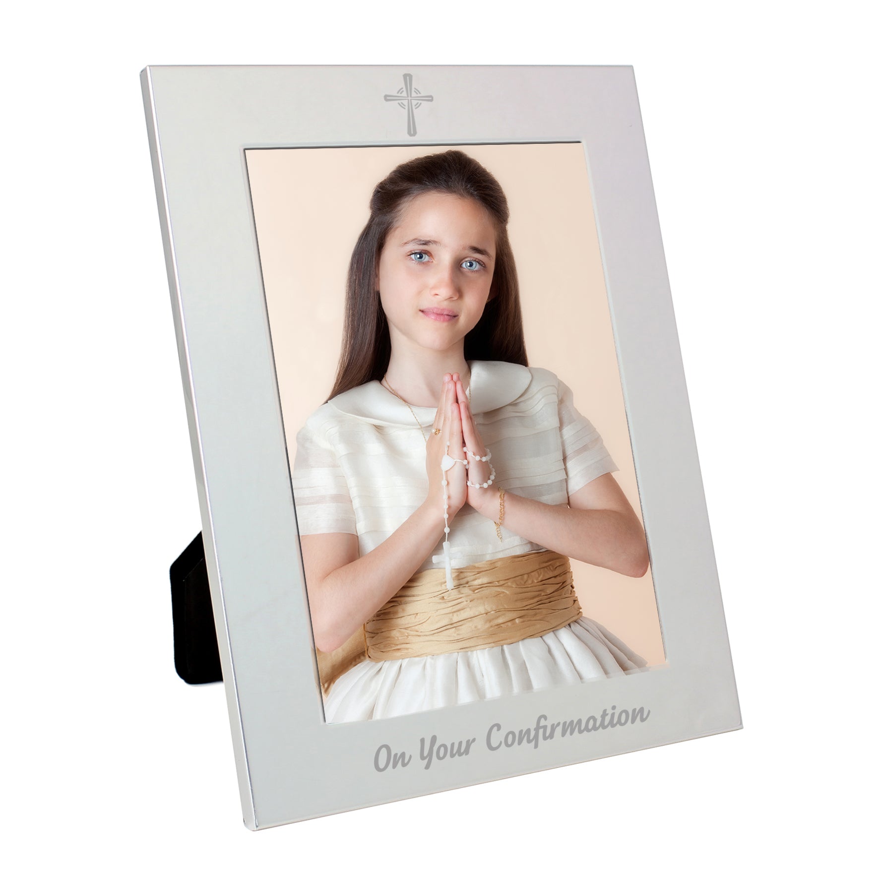 Silver 5x7 Confirmation Photo Frame