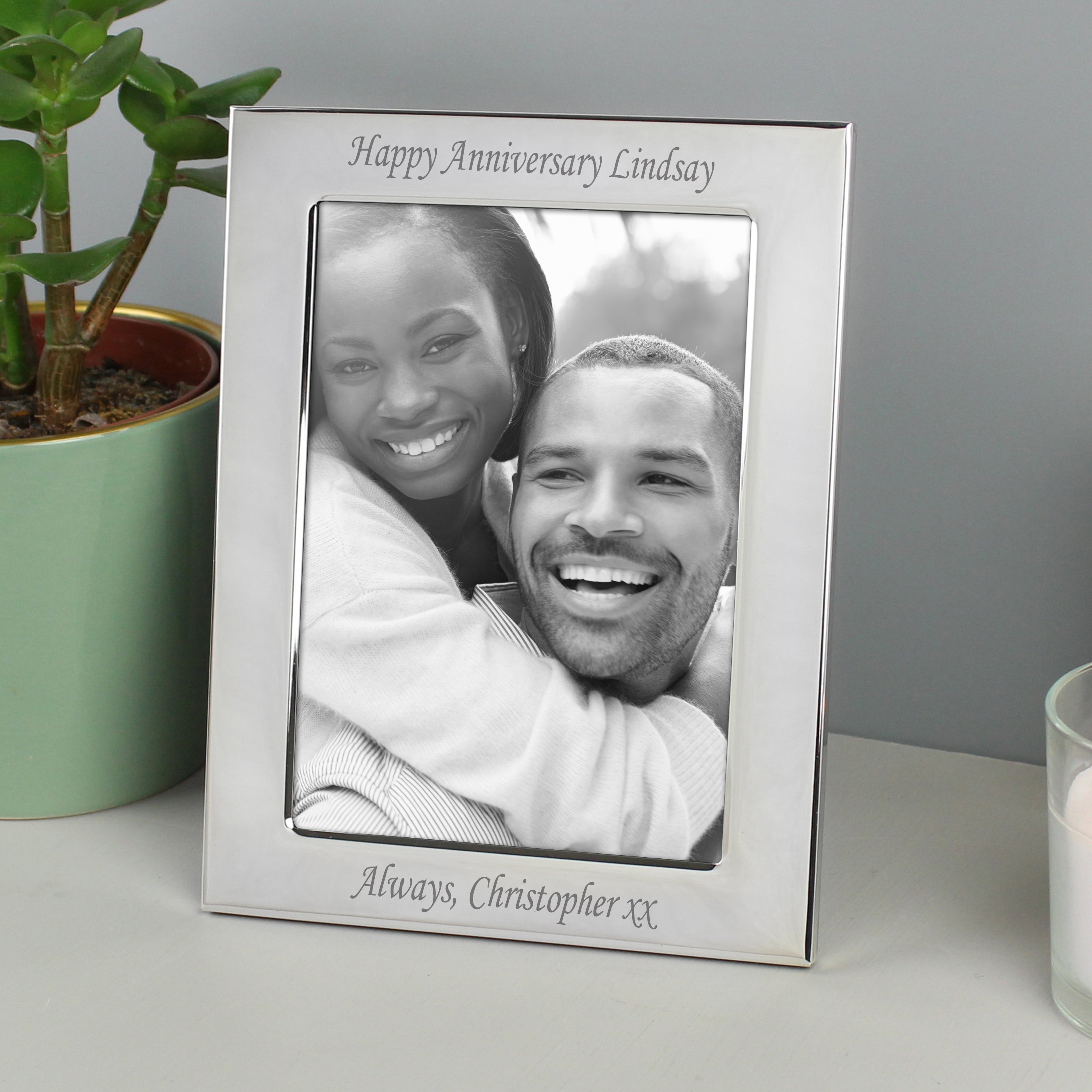 Personalised Silver Plated 6x4 Photo Frame