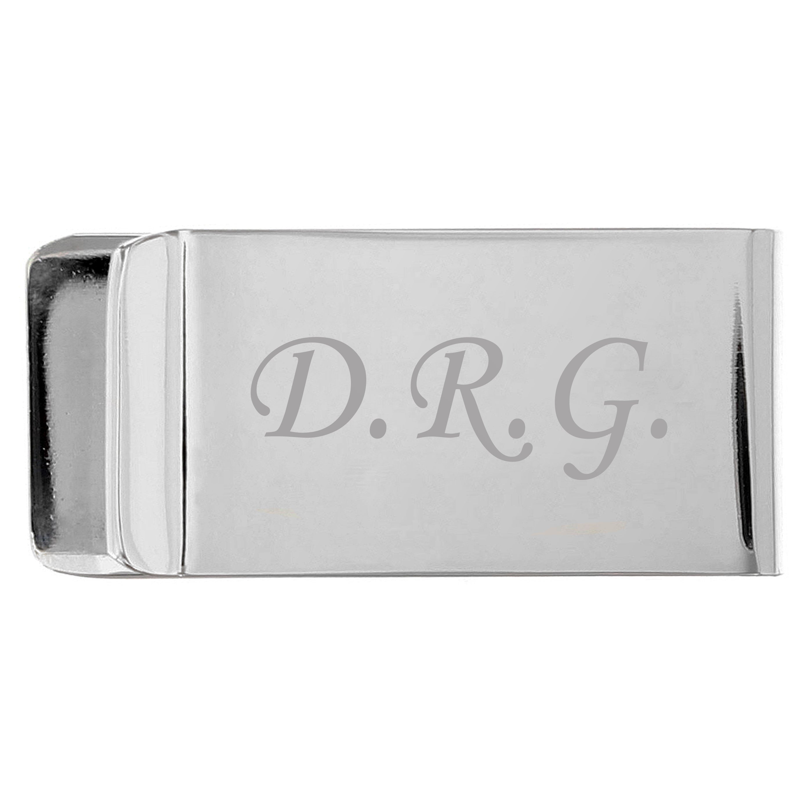 Personalised Silver Plated Money Clip