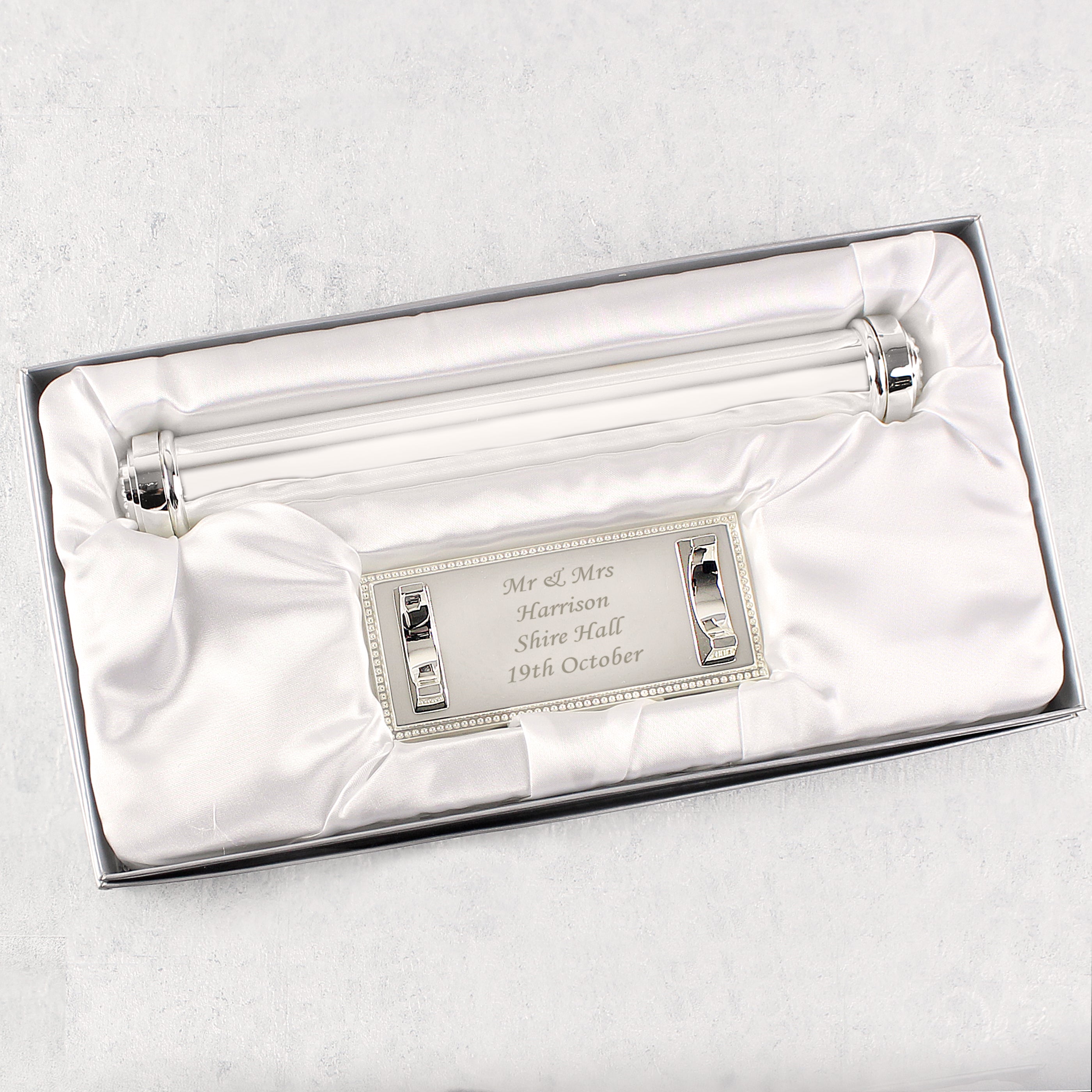 Personalised Plain Silver Plated Certificate Holder