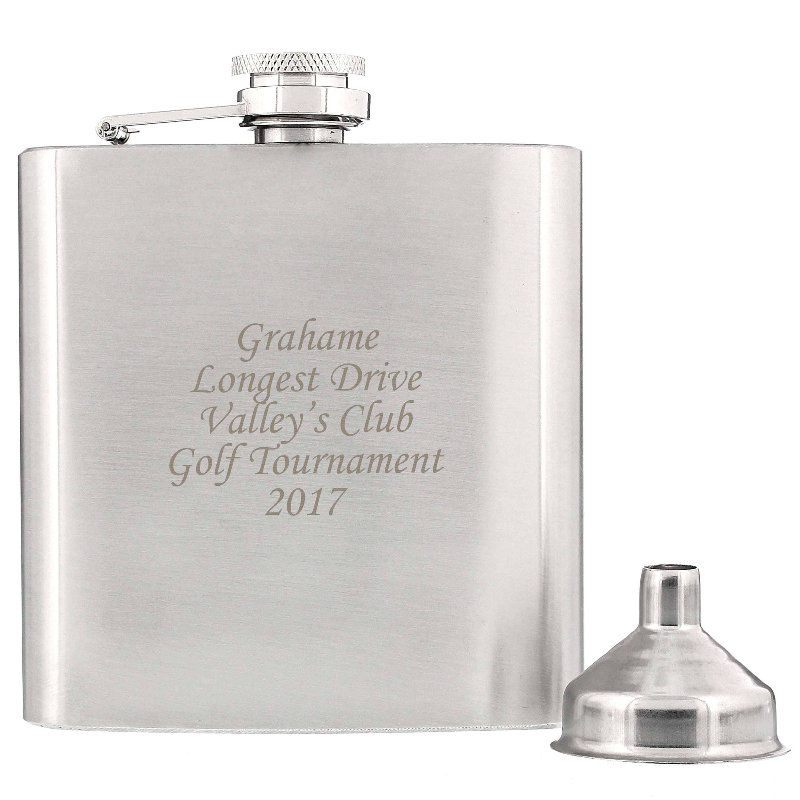 Personalised Boxed Stainless Steel Hip Flask